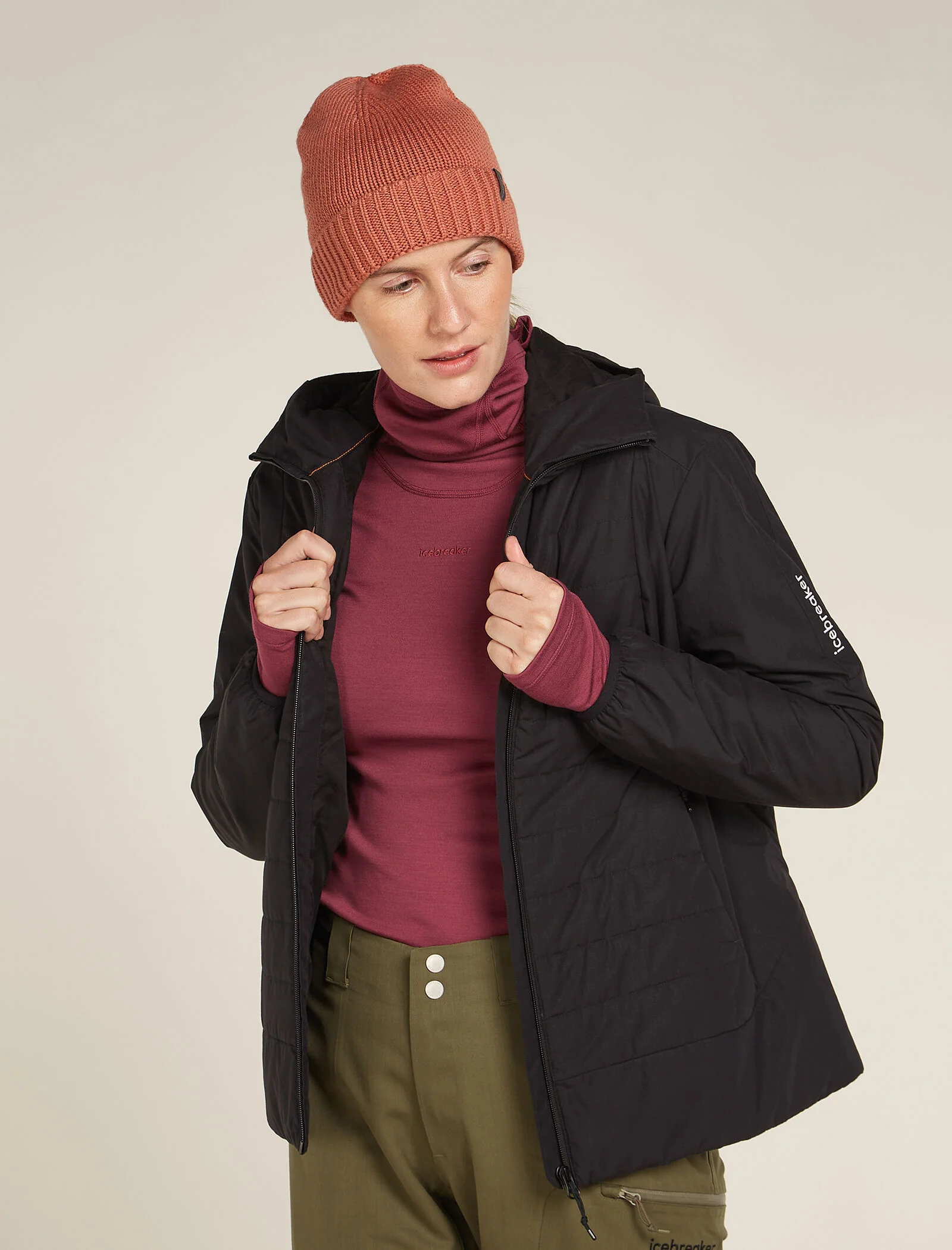 Women's 300 MerinoFine™ Polar Long Sleeve Roll Neck Thermal Top - Image 3