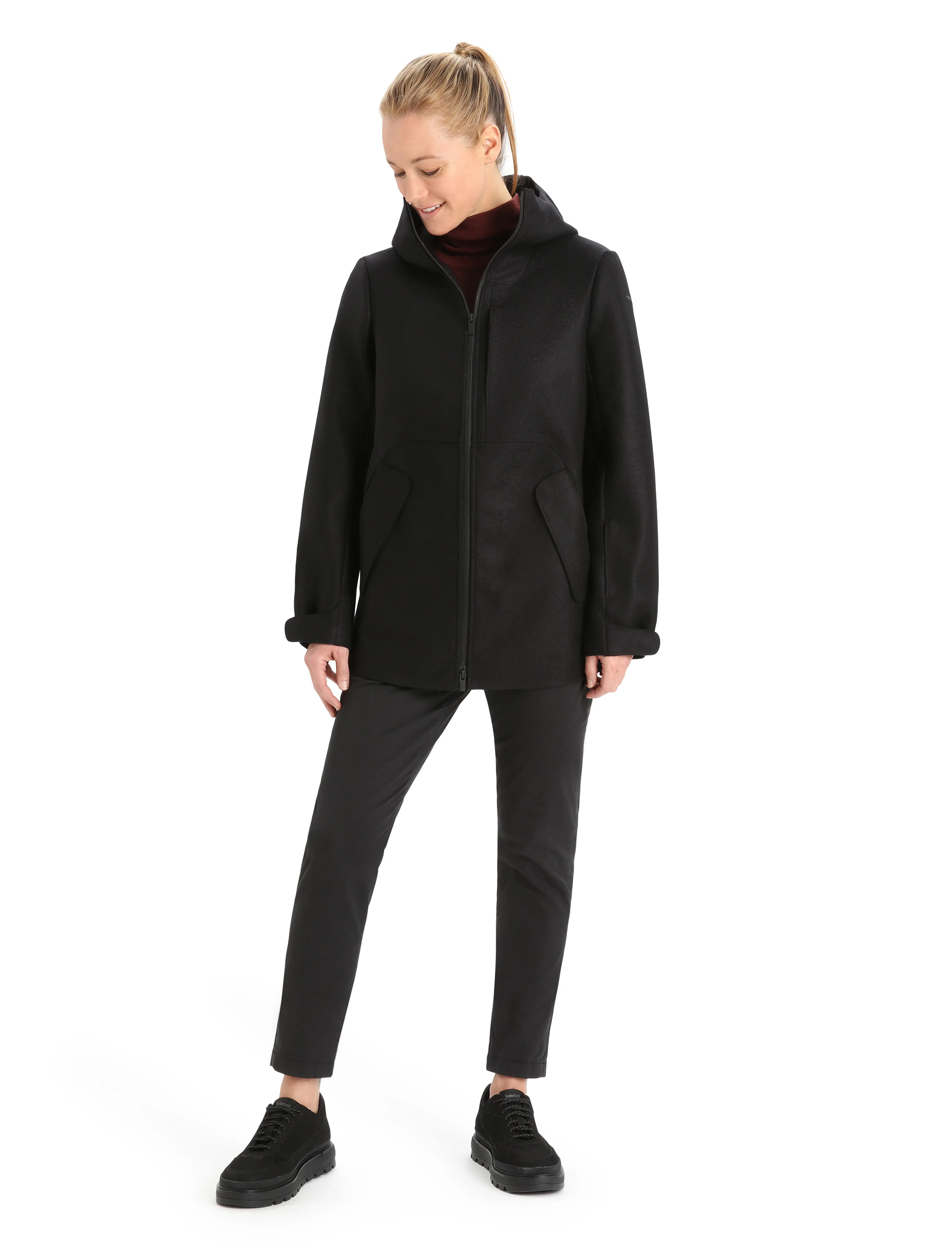 Women's Felted Merino Hooded Jacket - Image 3