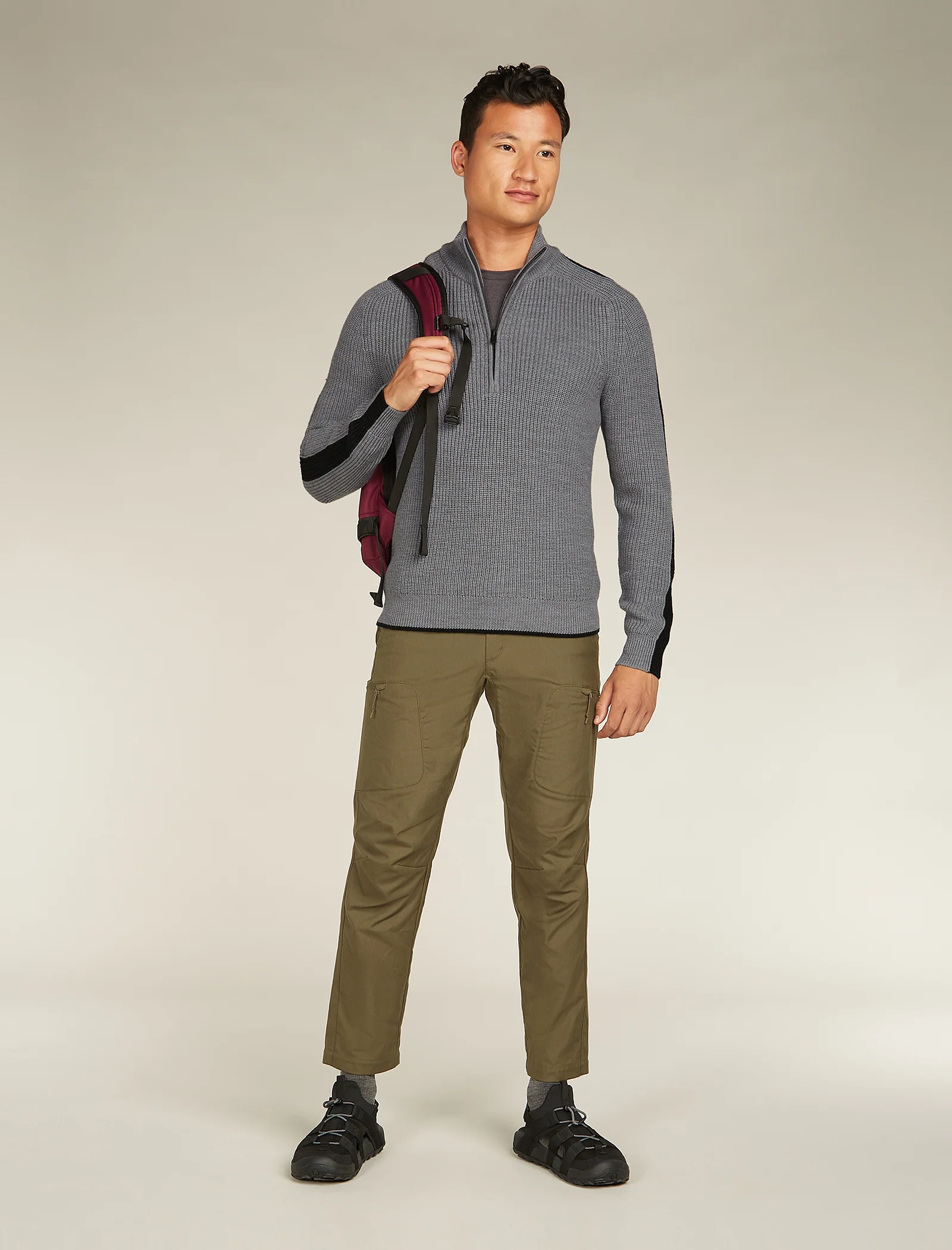 Men's Lodge Long Sleeve Half Zip Sweater - Image 4