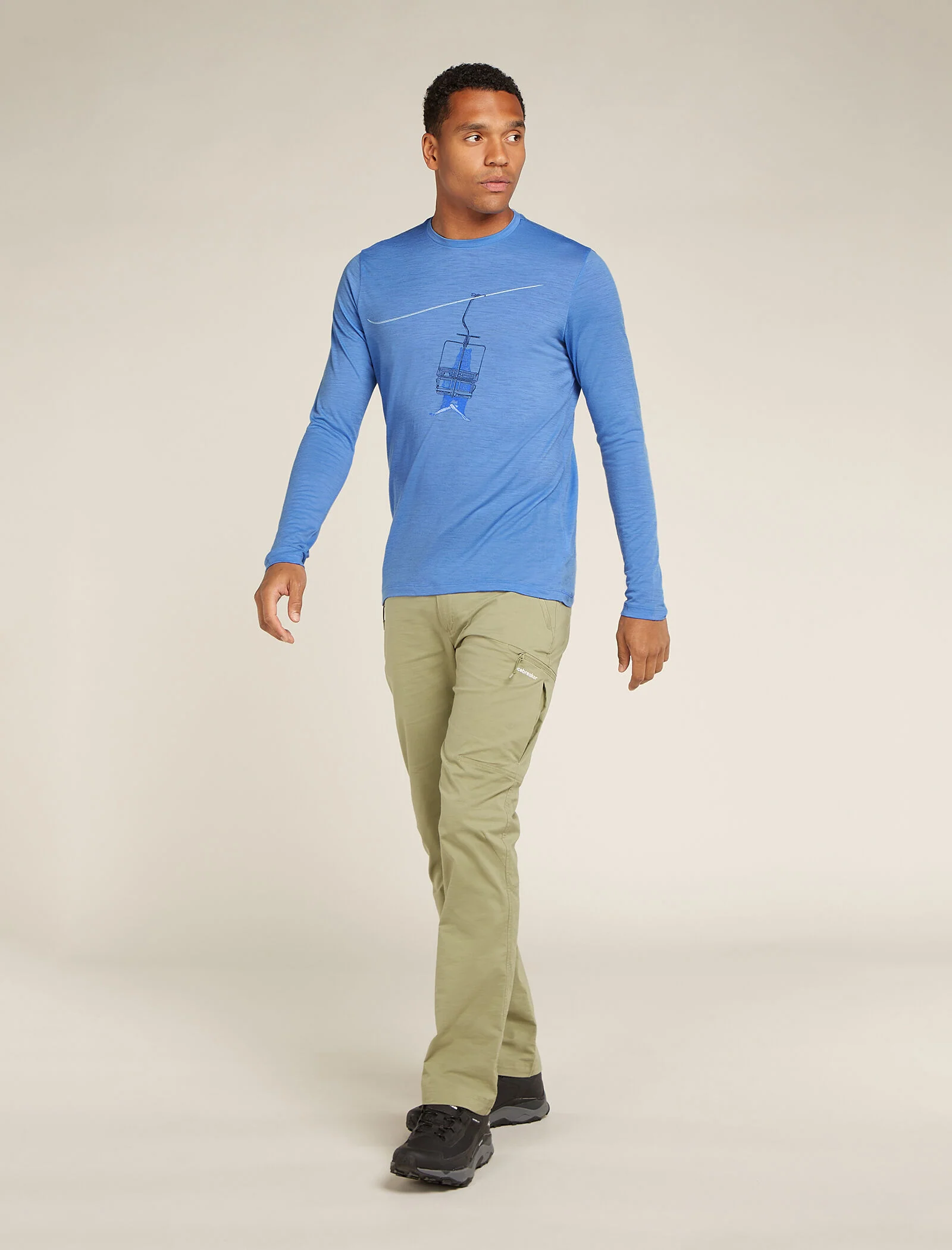 Men's Merino 150 Tech Lite Long Sleeve T-Shirt Bear Lift - Image 3