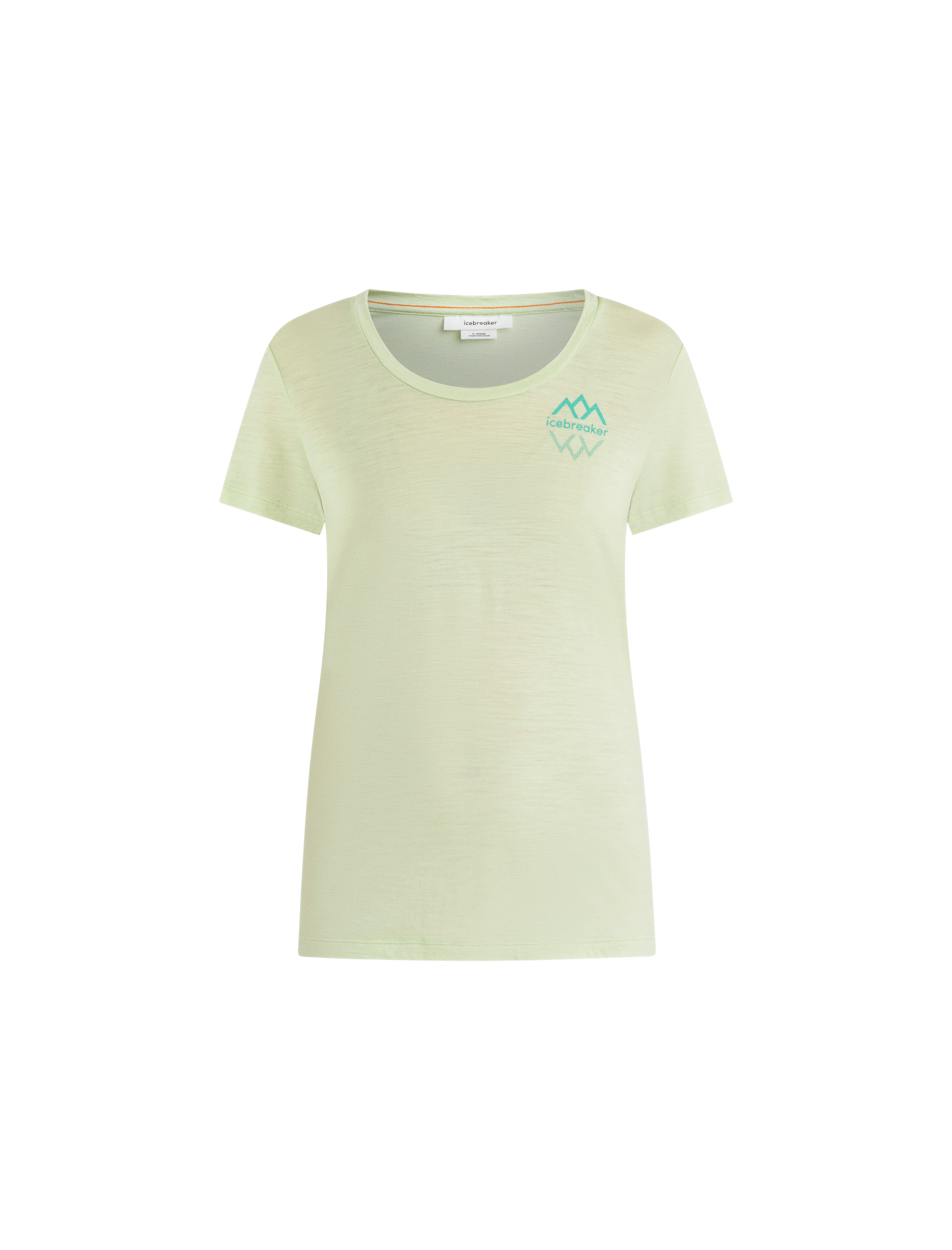 Women's Merino 150 Tech Lite Short Sleeve Scoop T-Shirt Icebreaker Logo Reflections - Image 6