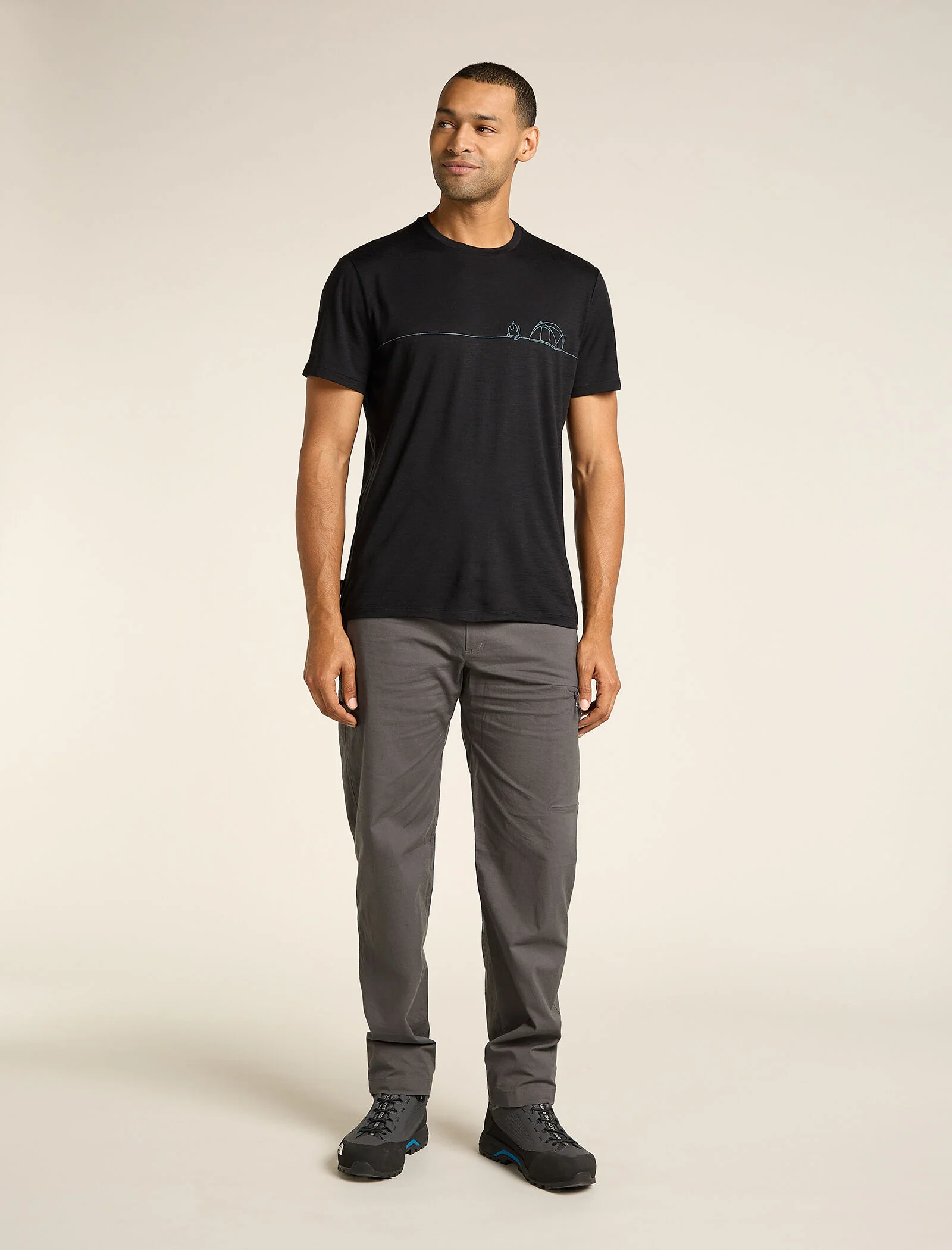 Men's Merino 150 Tech Lite Short Sleeve T-Shirt Single Line Camp - Image 7