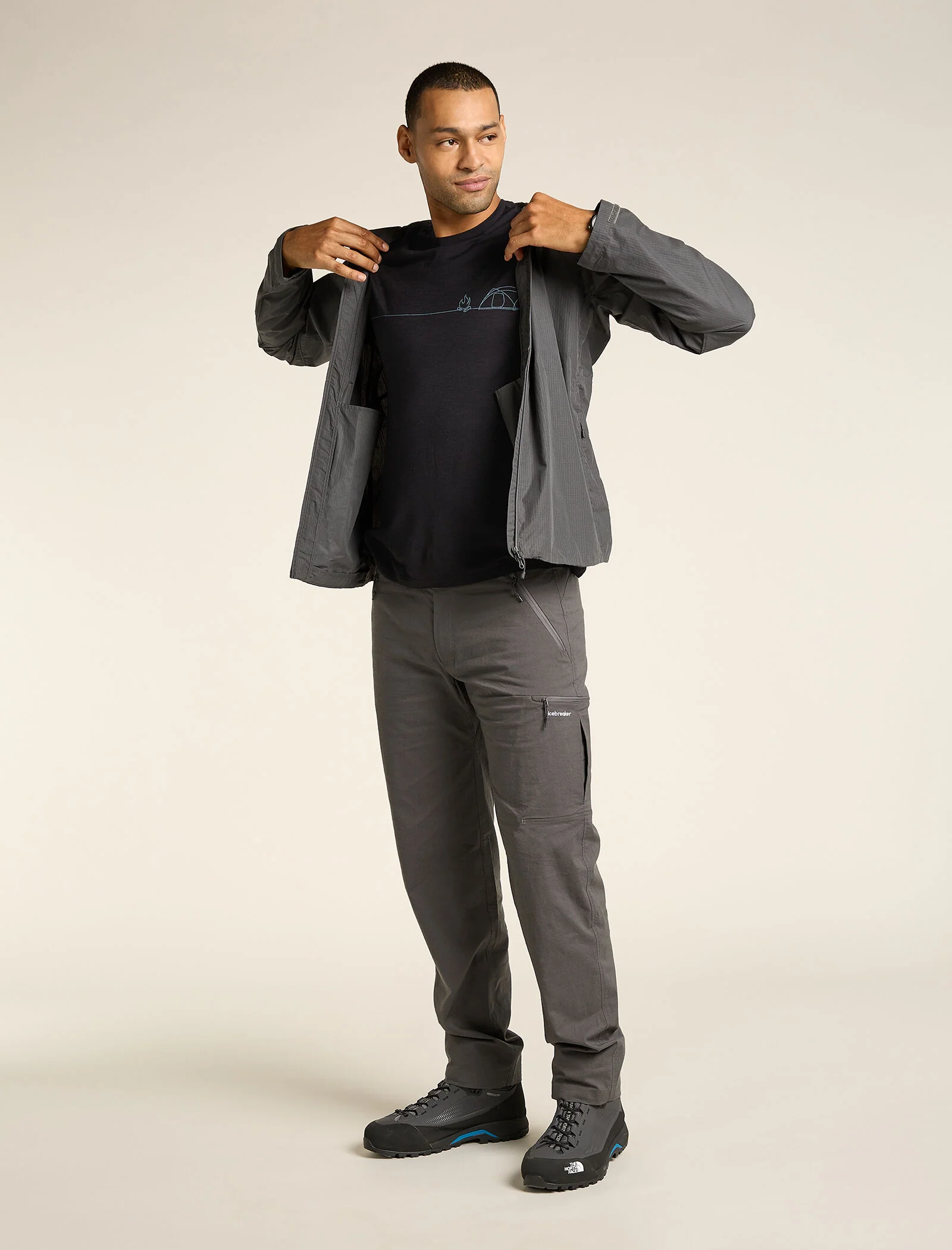 Men's Merino 150 Tech Lite Short Sleeve T-Shirt Single Line Camp - Image 8