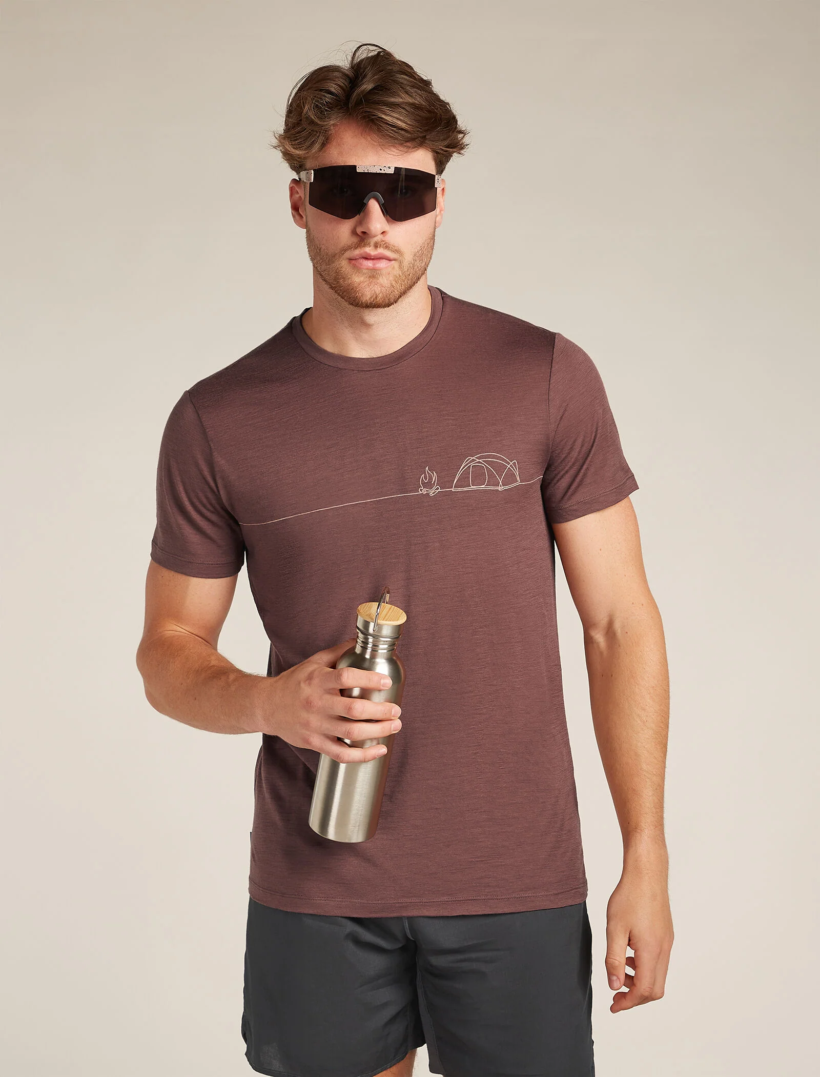 Men's Merino 150 Tech Lite Short Sleeve T-Shirt Single Line Camp - Image 8