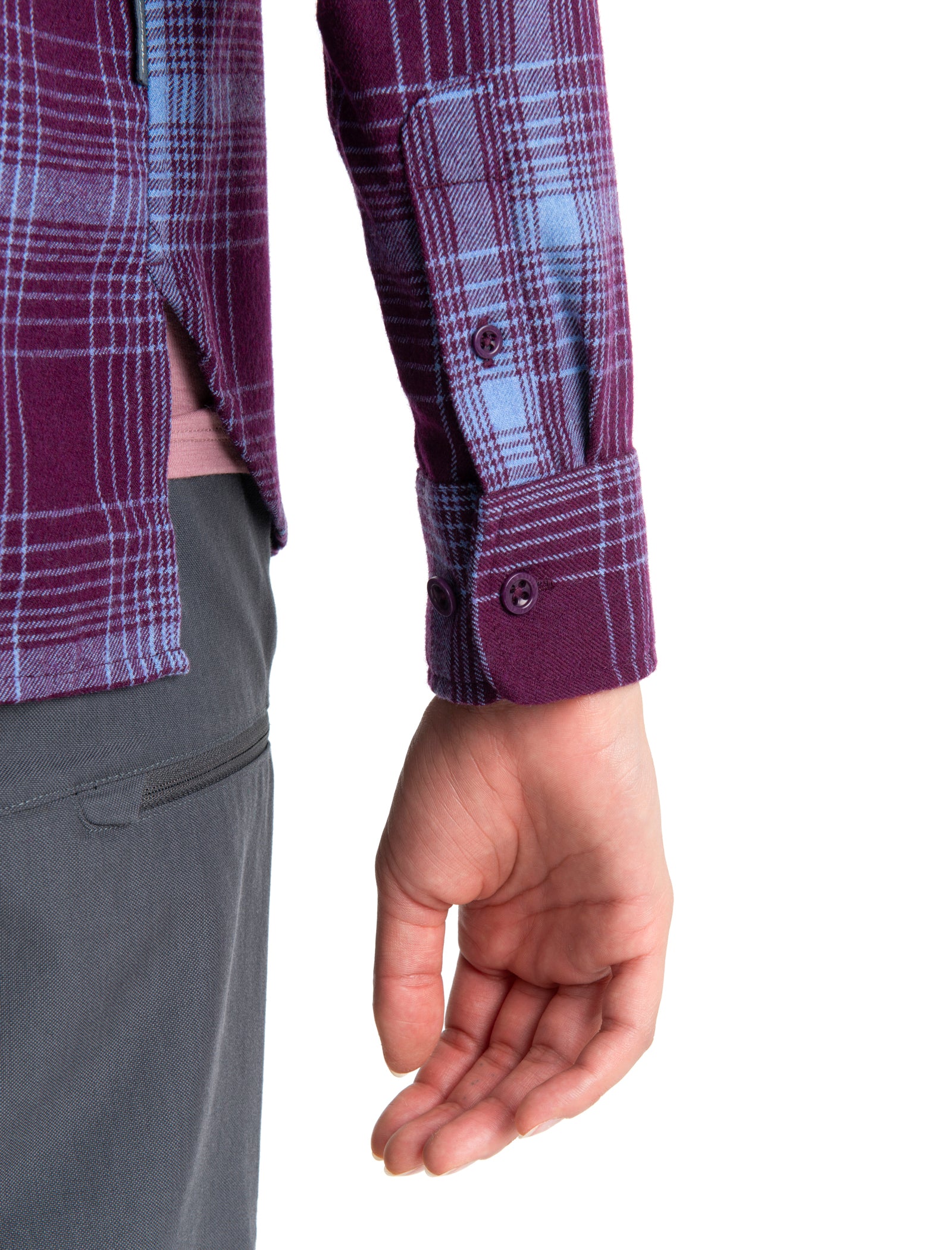Women's Merino 200 Dawnder Long Sleeve Flannel Shirt Plaid - Image 5