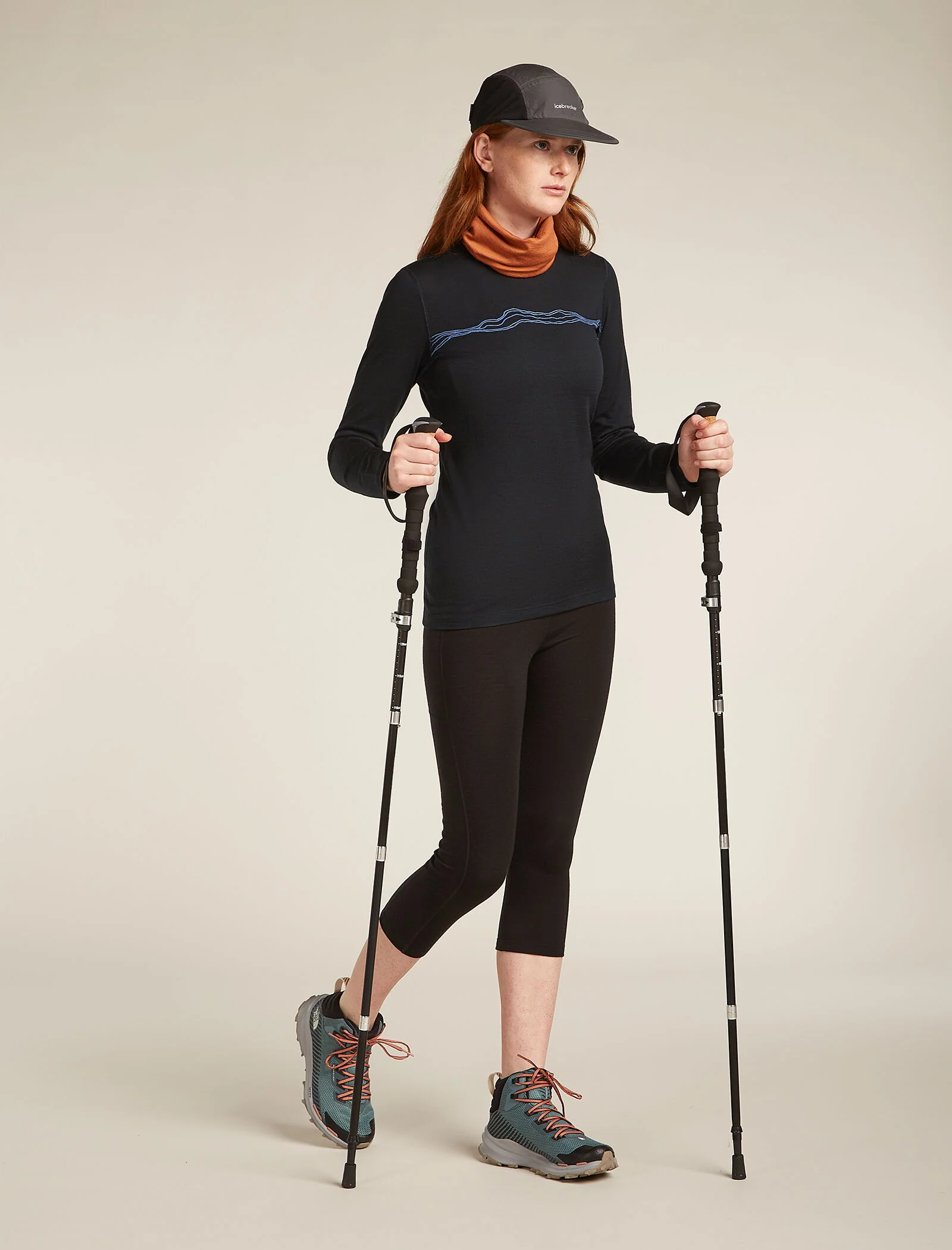 Women's Merino 200 Oasis Long Sleeve Crew Mountain Pulse Thermal Top - Image 4