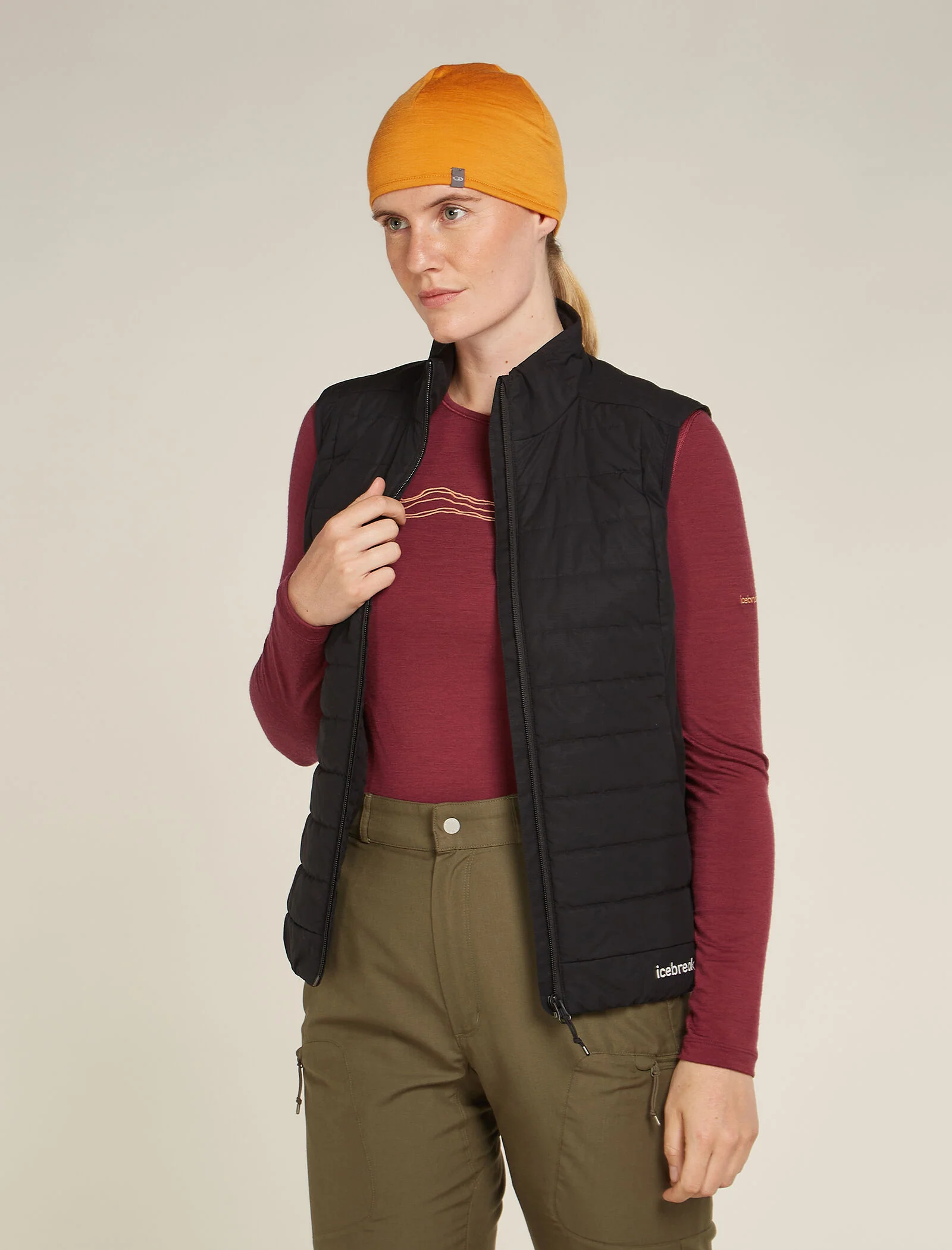 Women's Merino 200 Oasis Long Sleeve Crew Mountain Pulse Thermal Top - Image 4