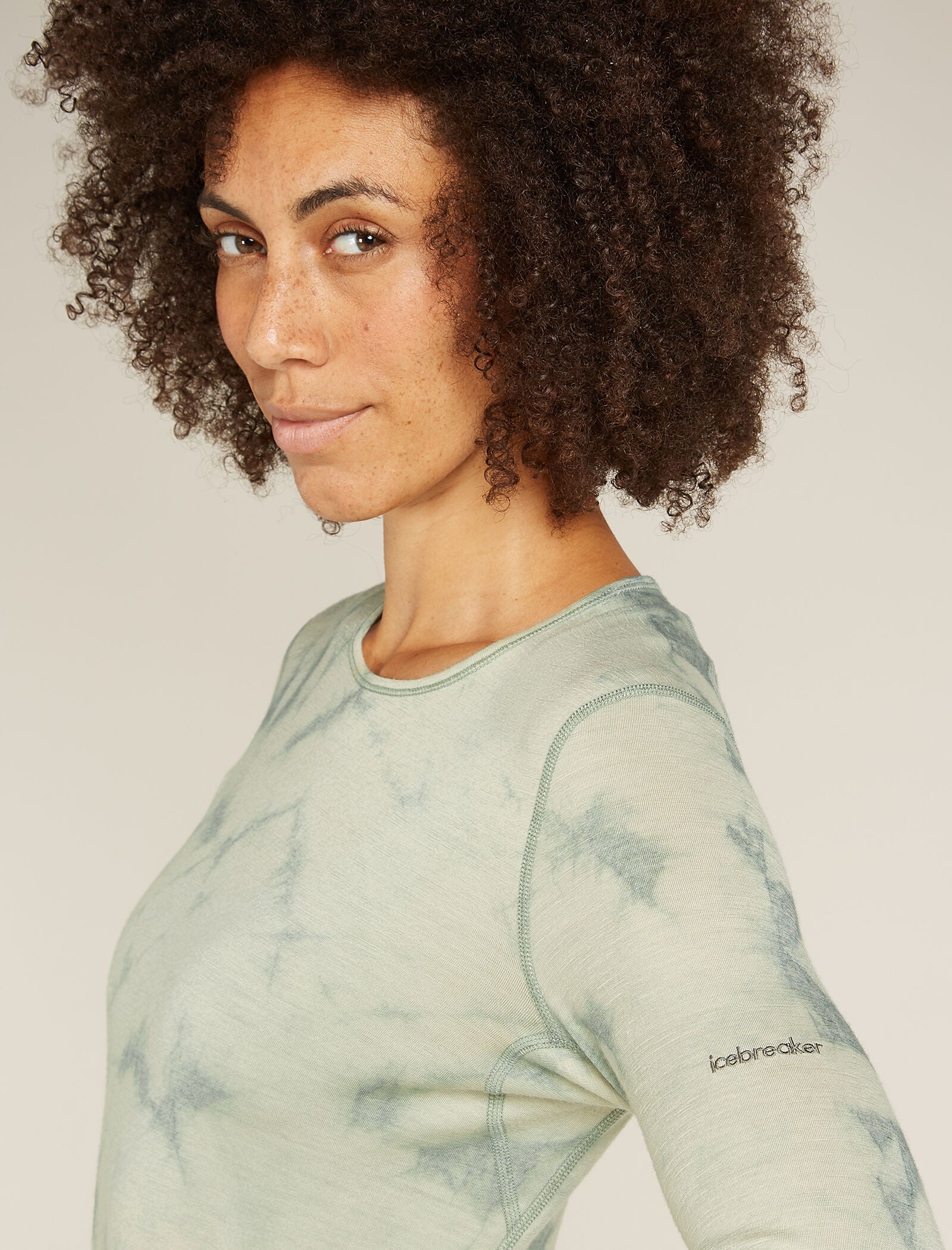 Women's Merino 200 Oasis Long Sleeve Crew Thermal Top Cloud Dye - Image 6