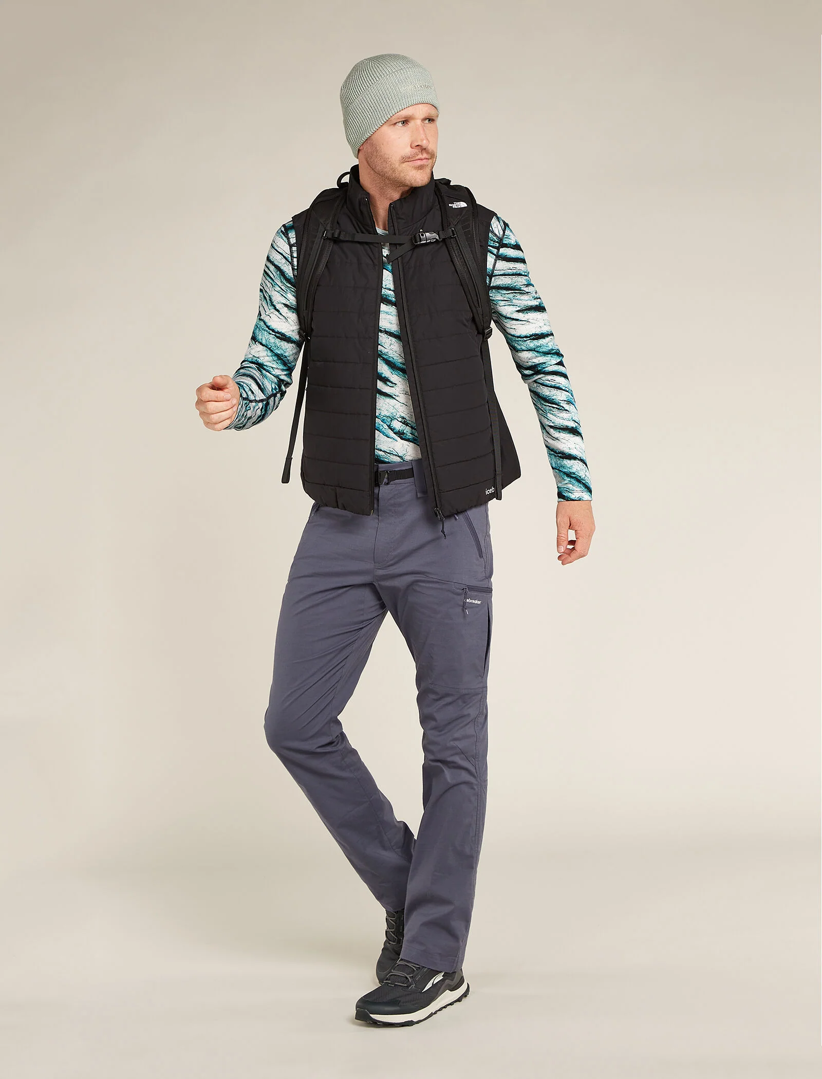 Men's Merino 200 Oasis Long Sleeve Crew Thermal Top Protect Our Winters AOP - Image 4