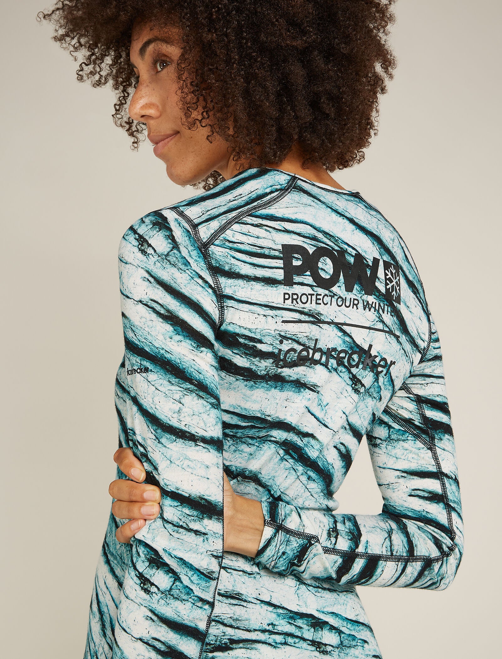 Women's Merino 200 Oasis Long Sleeve Crew Thermal Top Protect Our Winters - Image 5