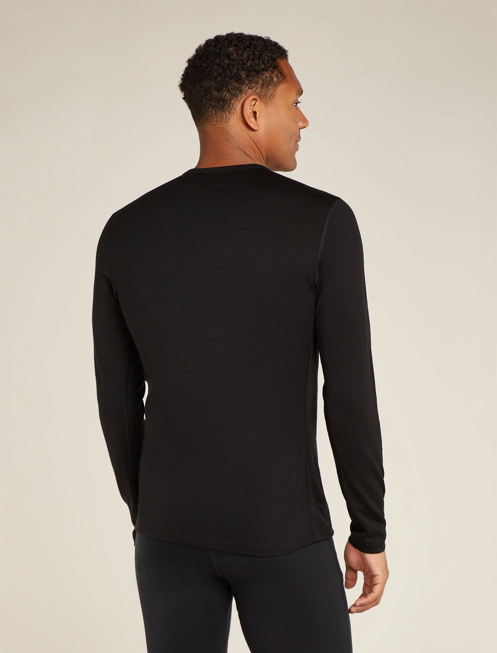 Men's Merino 200 Oasis Long Sleeve Crew Thermal Top Ruapehu Round - Image 2