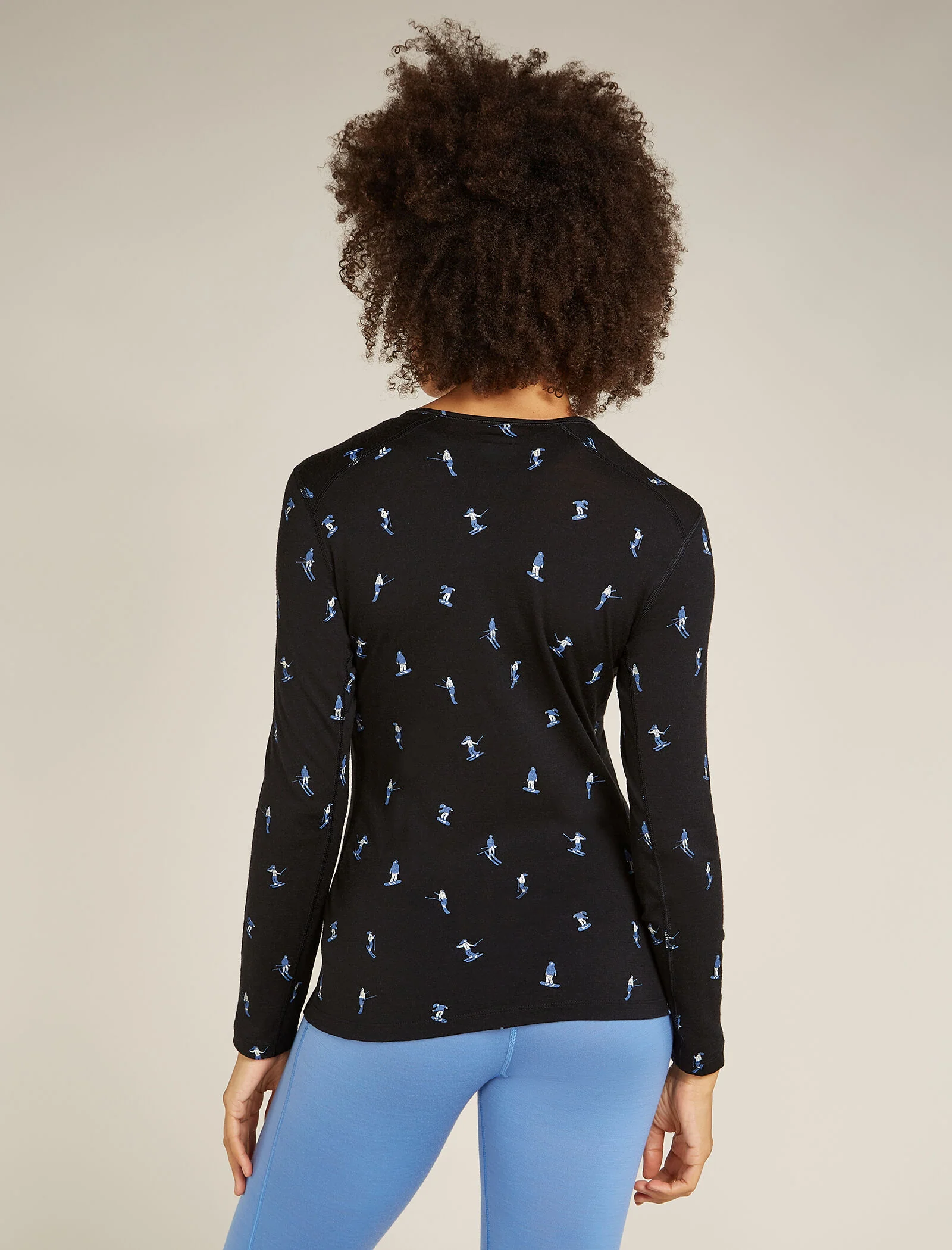 Women's Merino 200 Oasis Long Sleeve Crew Thermal Top Snow Day - Image 2