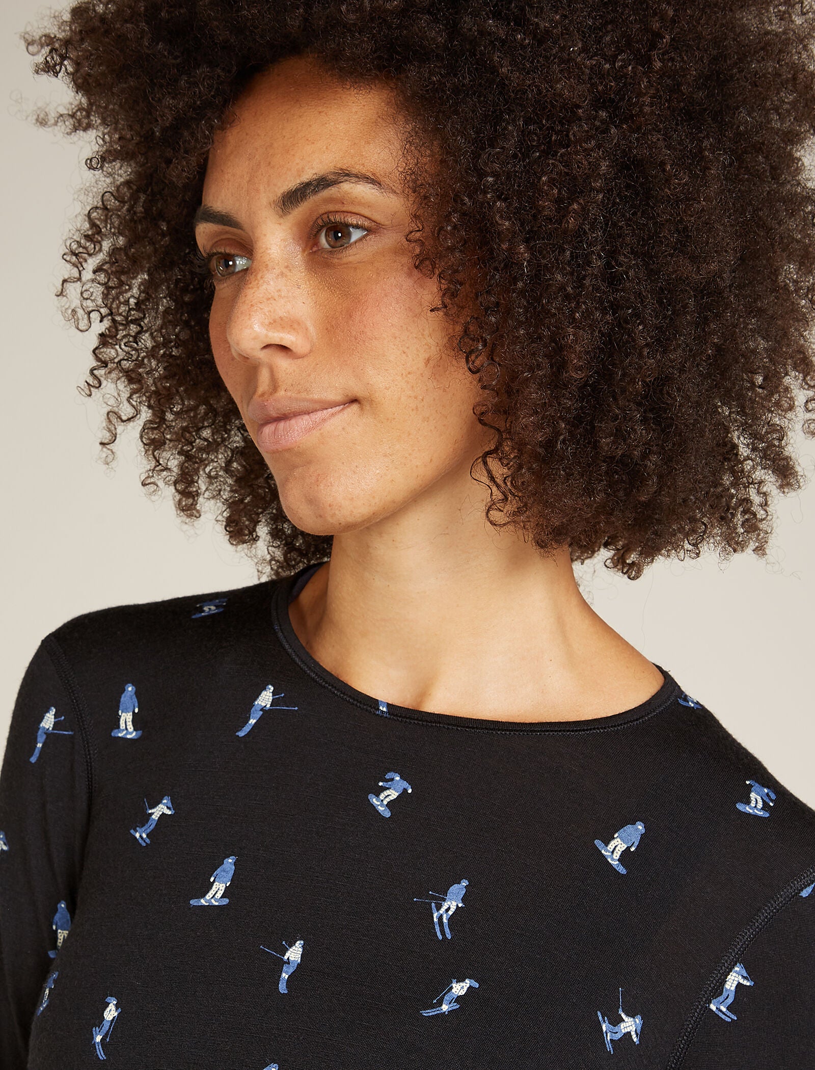 Women's Merino 200 Oasis Long Sleeve Crew Thermal Top Snow Day - Image 6