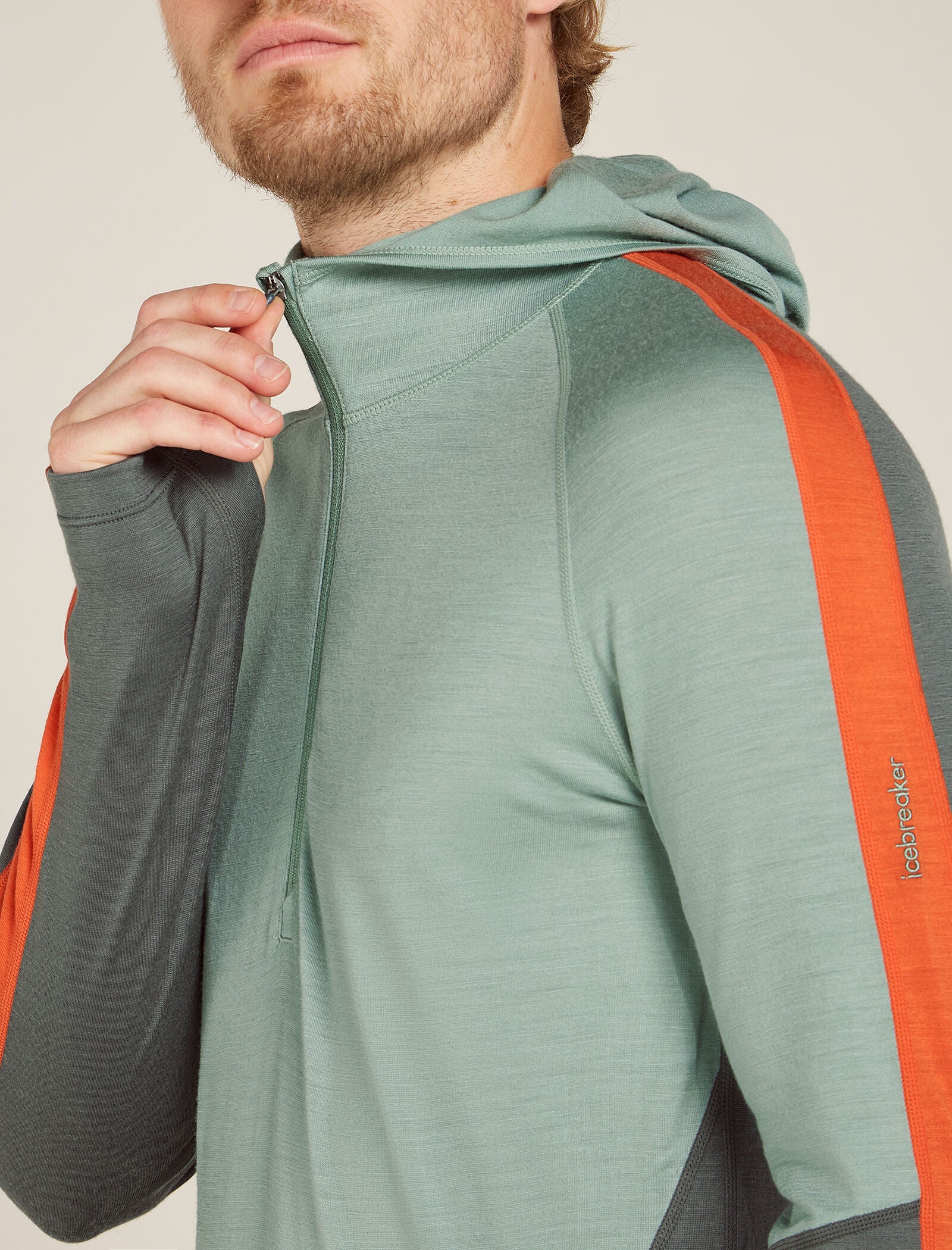 Men's Merino 200 Sonebula Long Sleeve Half Zip Thermal Hoodie - Image 7