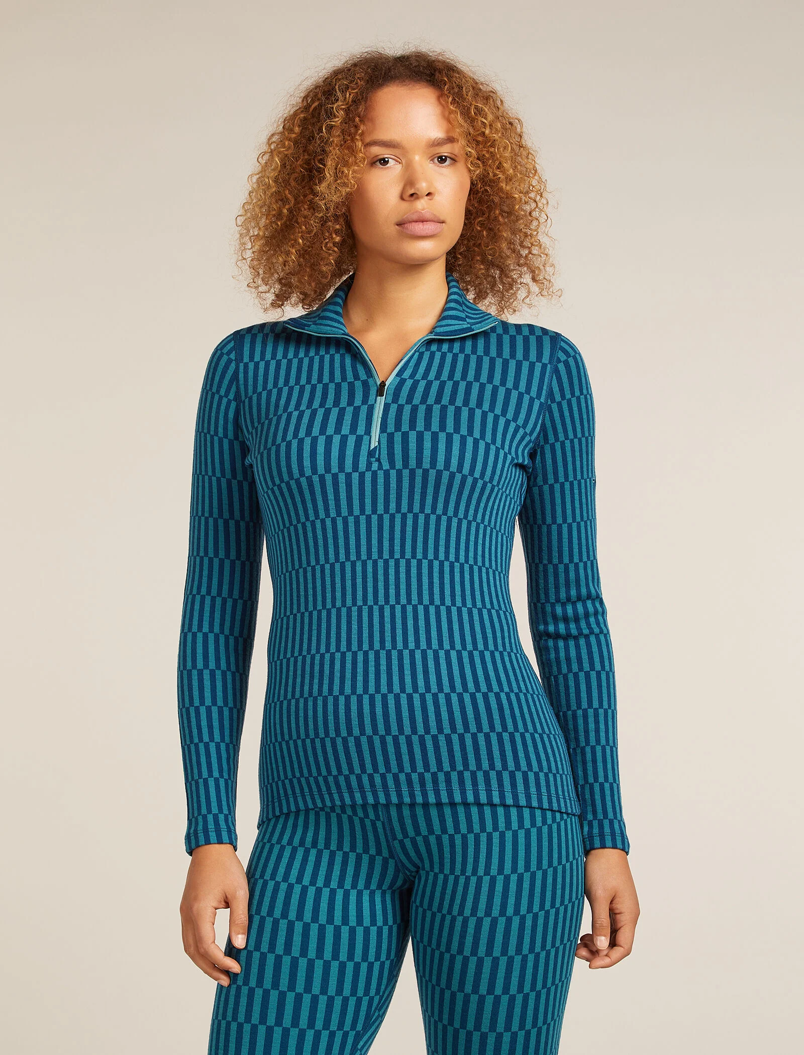 260 Tech Vertex Half Zip Thermal Top Snow Grid