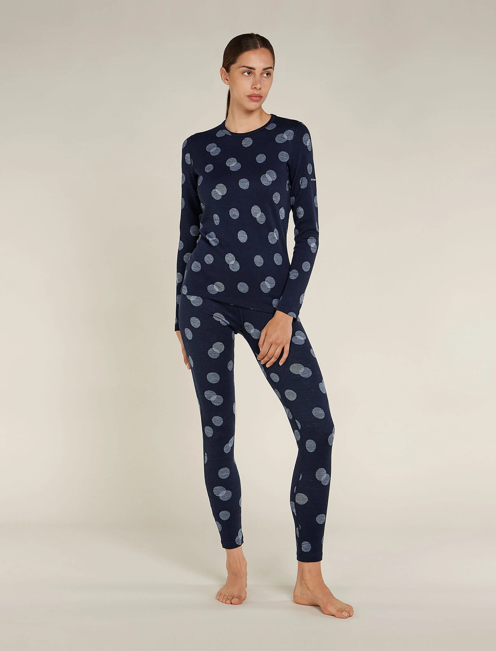 Women's Merino 260 Vertex Long Sleeve Crew Thermal Top Falling Flakes - Image 3