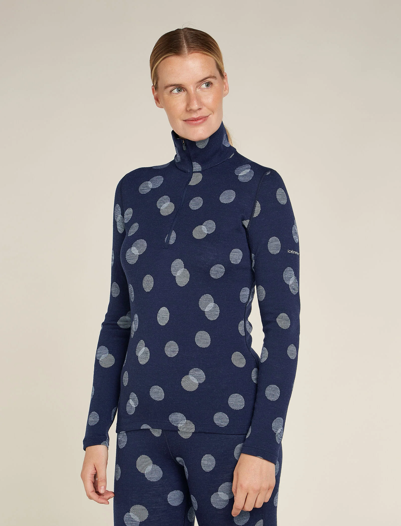 Women's Merino 260 Vertex Long Sleeve Half Zip Thermal Top Falling Flakes