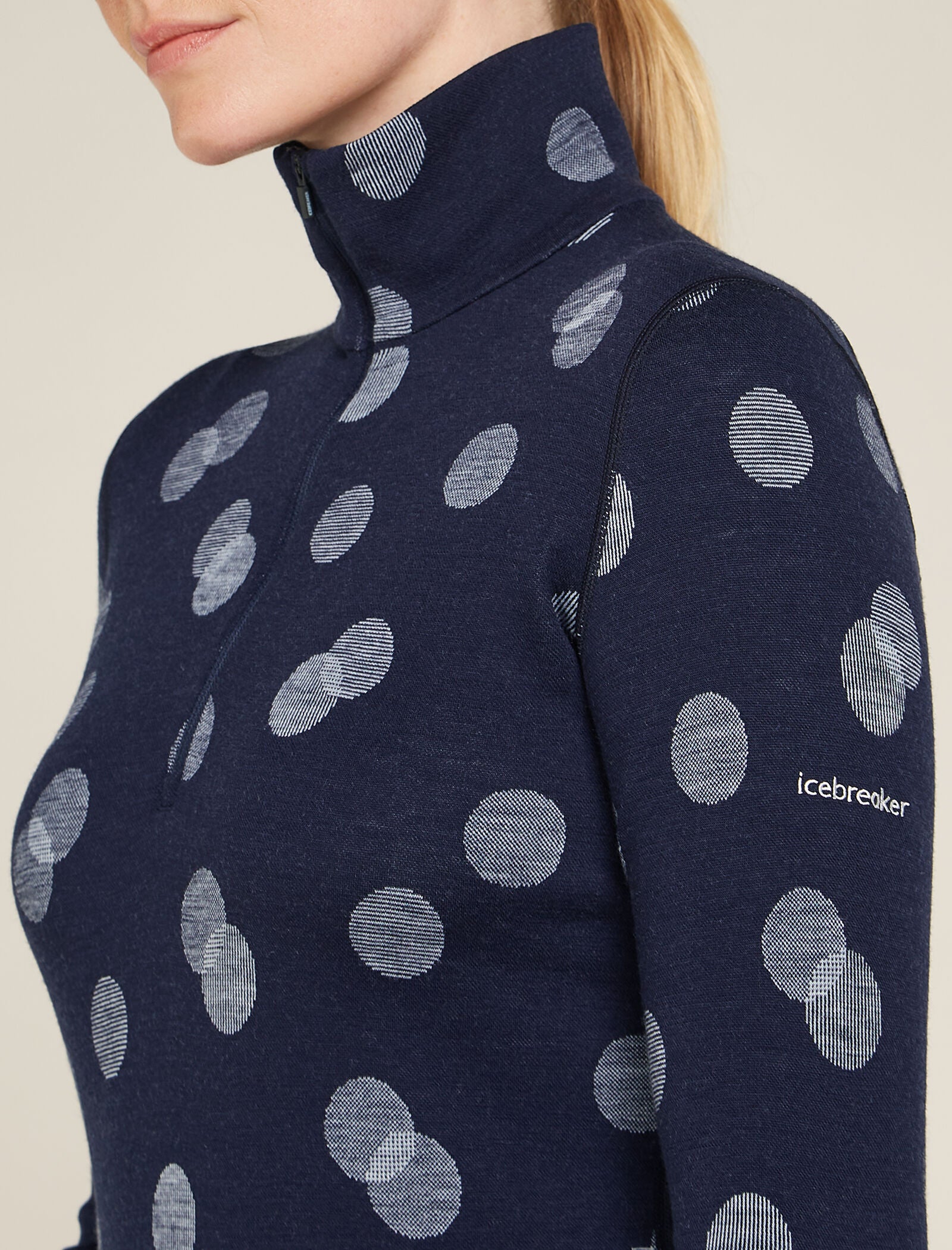 Women's Merino 260 Vertex Long Sleeve Half Zip Thermal Top Falling Flakes - Image 5