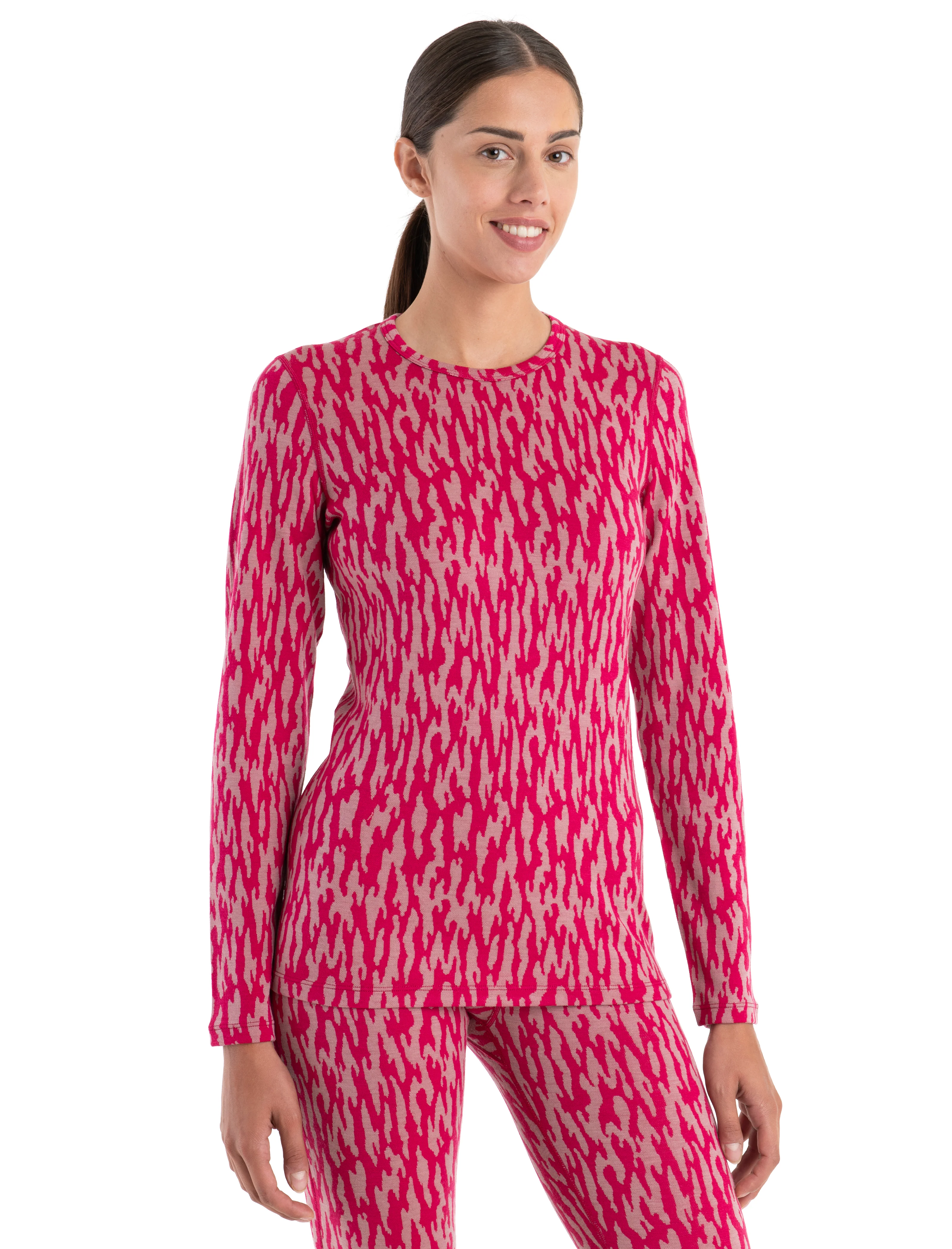 Women's Merino 260 Vertex Long Sleeve Thermal Top Glacial Flow