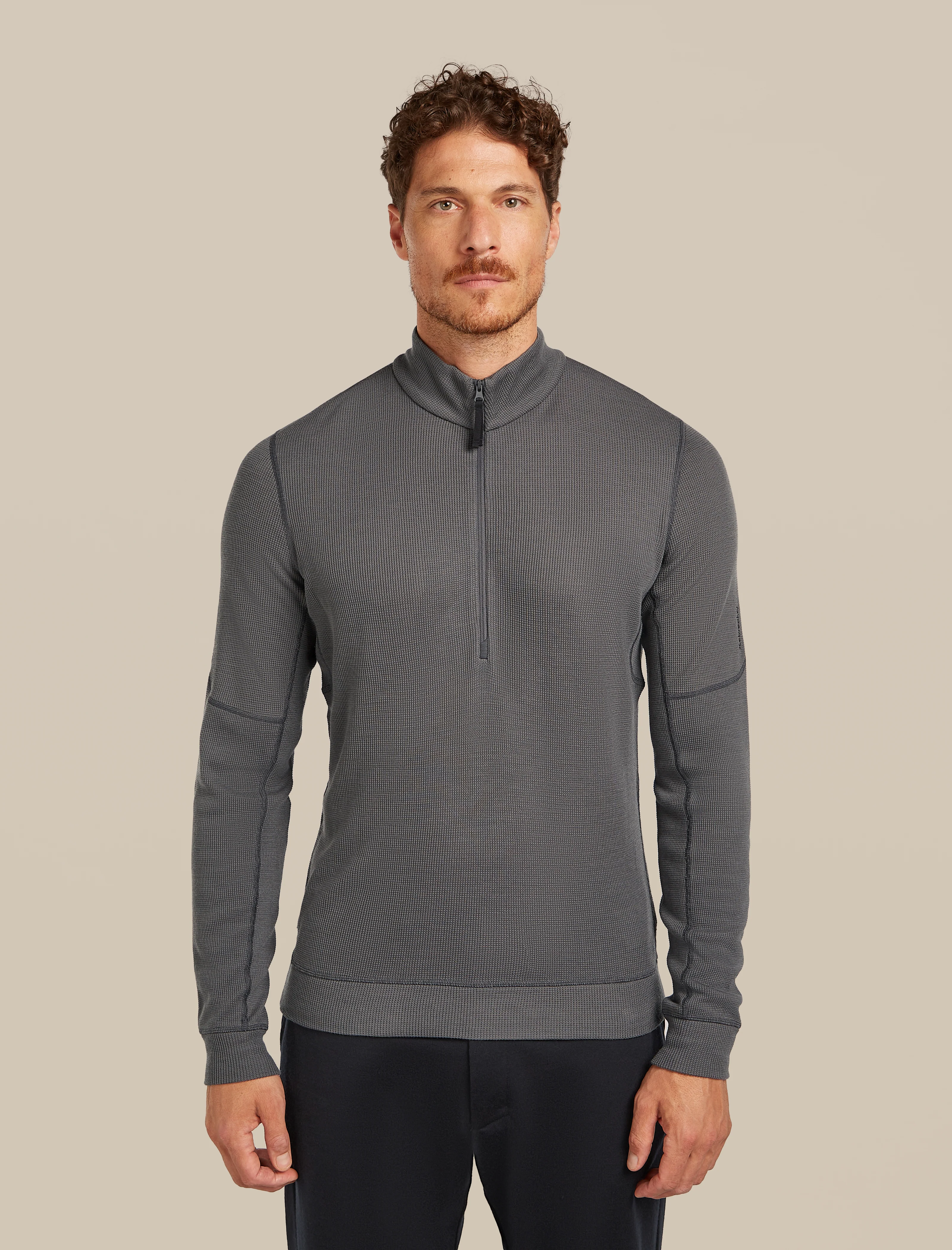 260 Waffle Knit Wander Half Zip Top