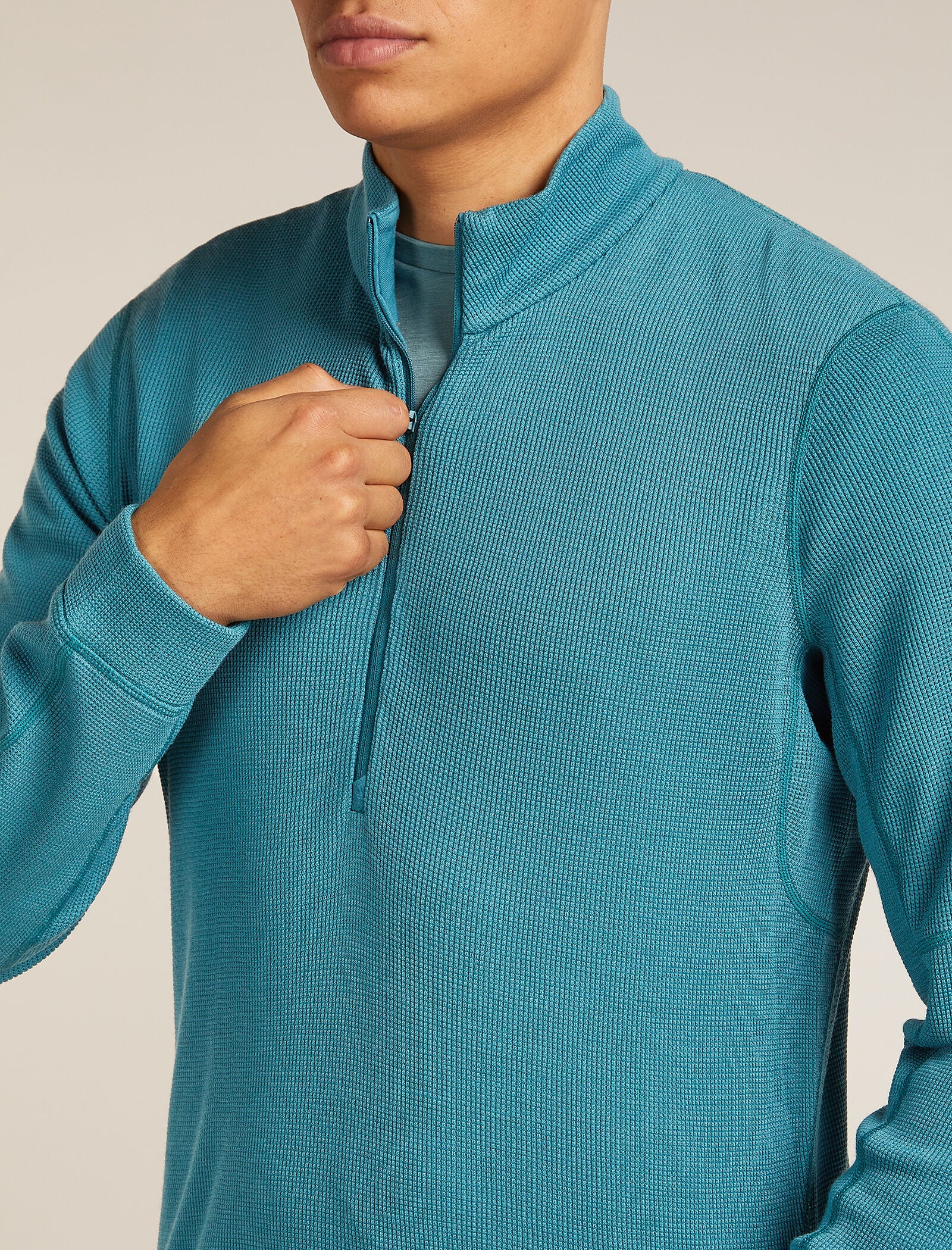 260 Waffle Knit Wander Half Zip Top - Image 6