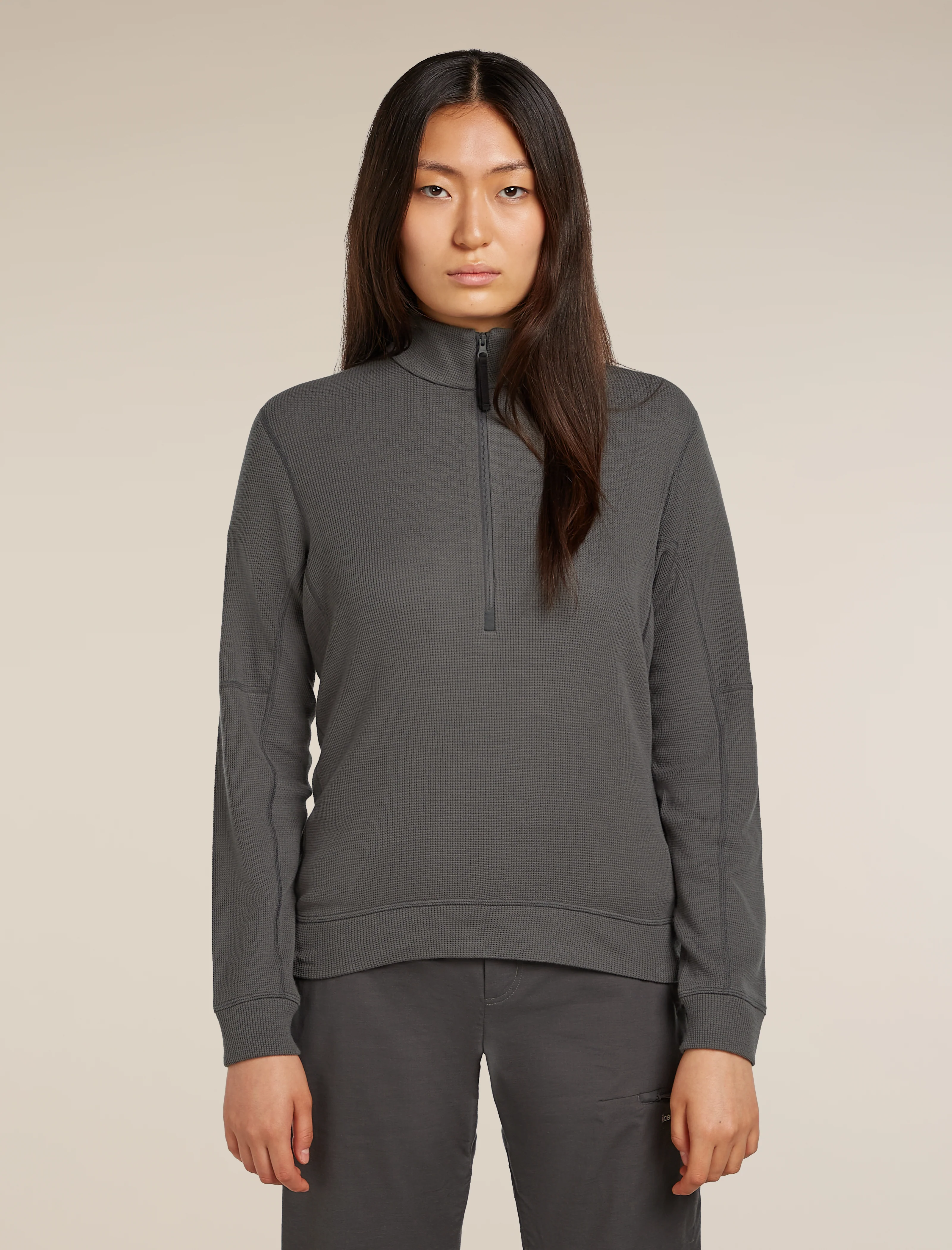 260 Waffle Knit Wander Half Zip Thermal Top