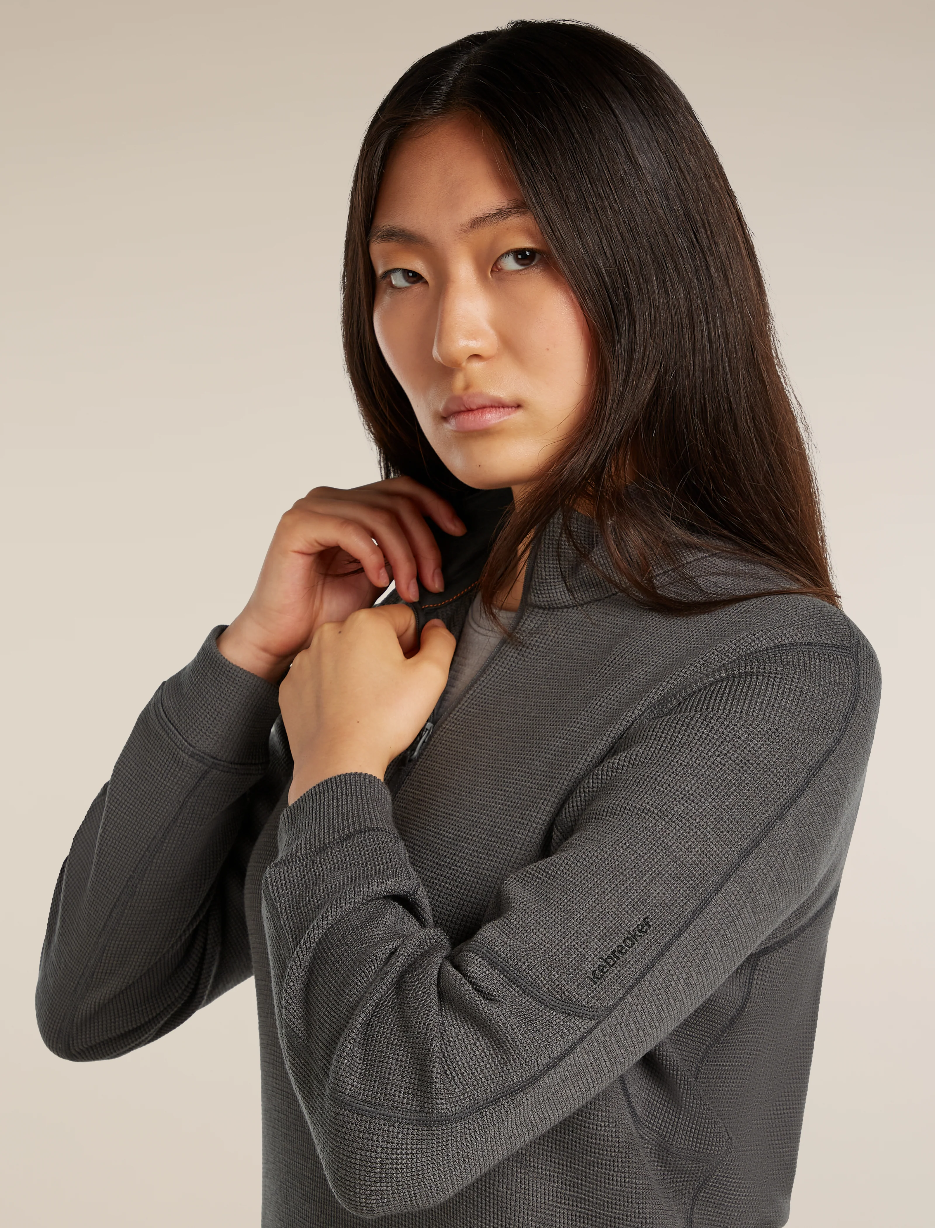 260 Waffle Knit Wander Half Zip Thermal Top - Image 5
