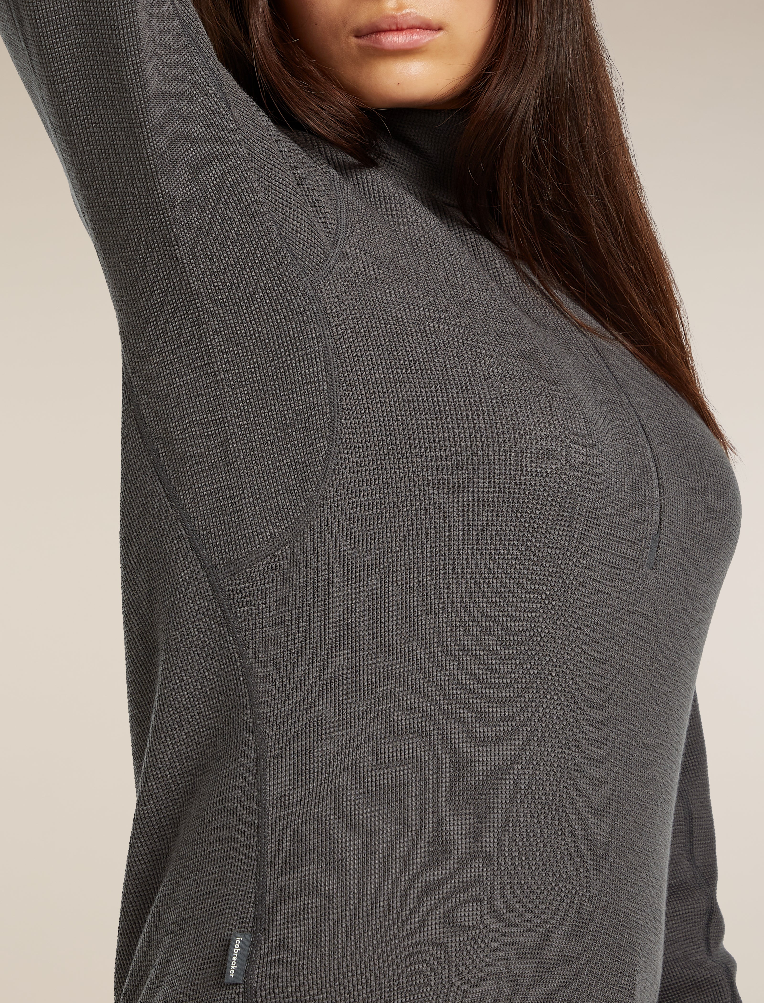260 Waffle Knit Wander Half Zip Thermal Top - Image 9