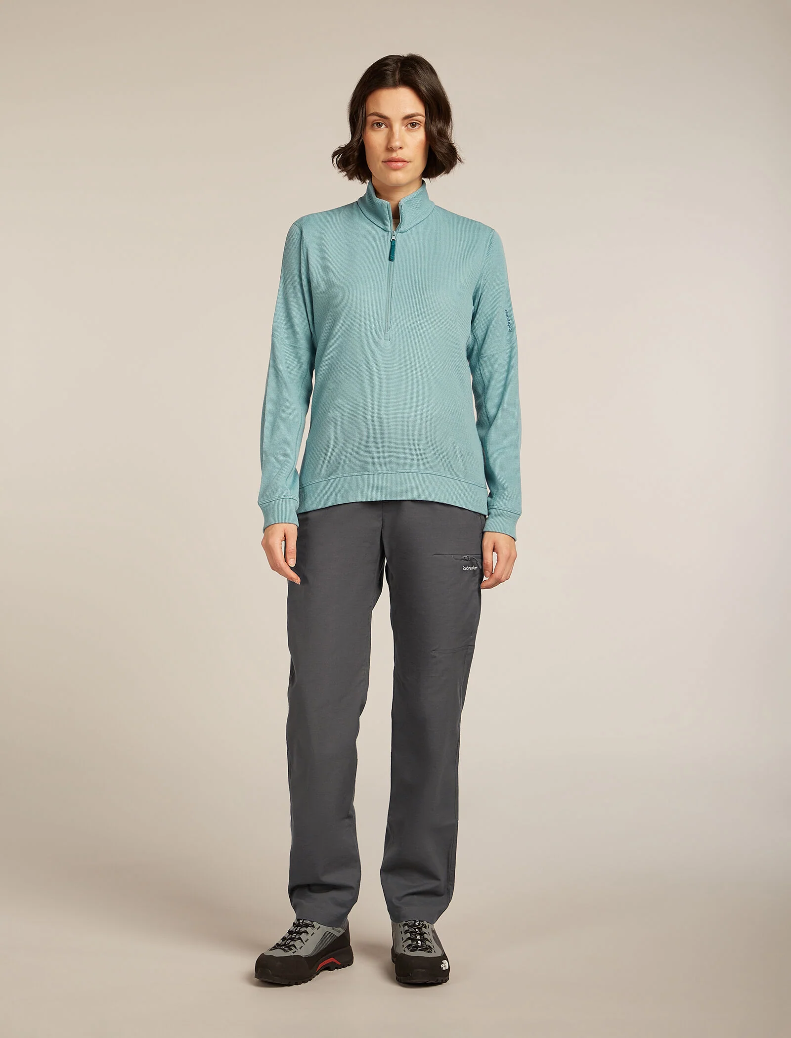260 Waffle Knit Wander Half Zip Thermal Top - Image 3