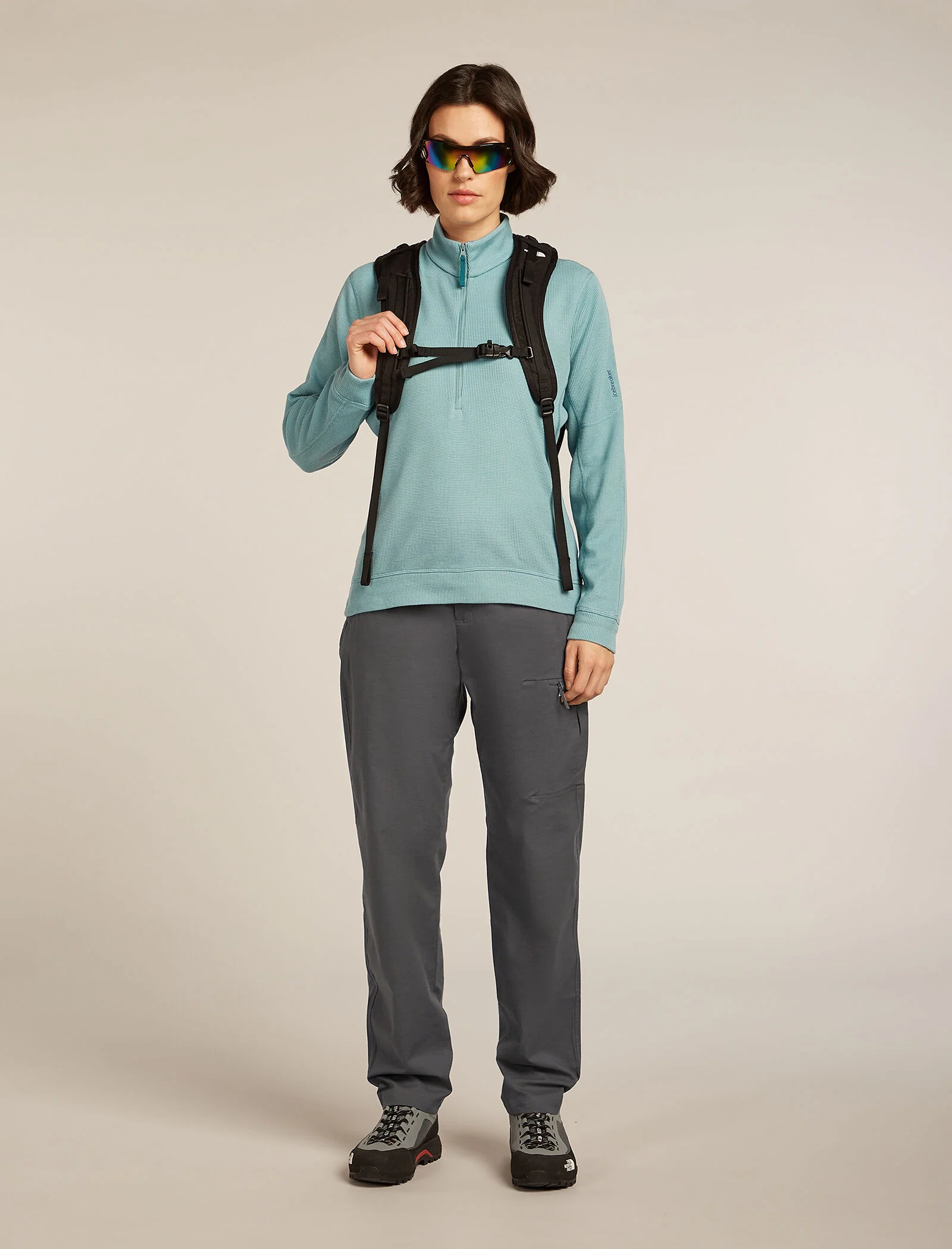 260 Waffle Knit Wander Half Zip Thermal Top - Image 4