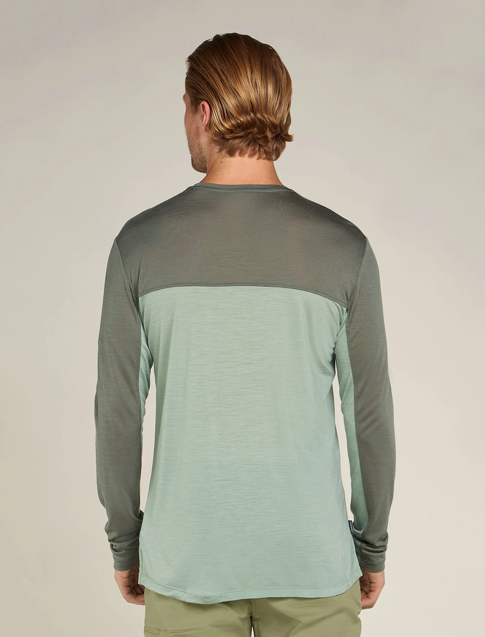 Men's Merino Blend 125 Cool-Lite™ Sphere Long Sleeve T-Shirt Colour Block - Image 2
