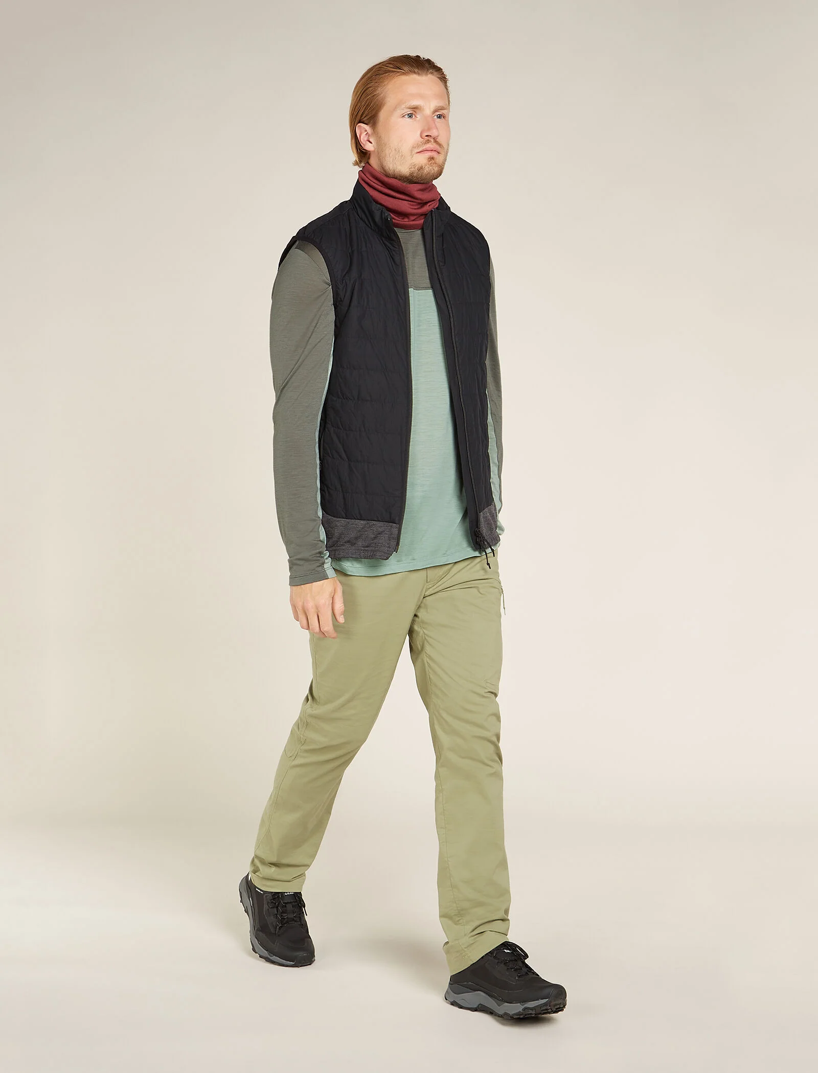 Men's Merino Blend 125 Cool-Lite™ Sphere Long Sleeve T-Shirt Colour Block - Image 4