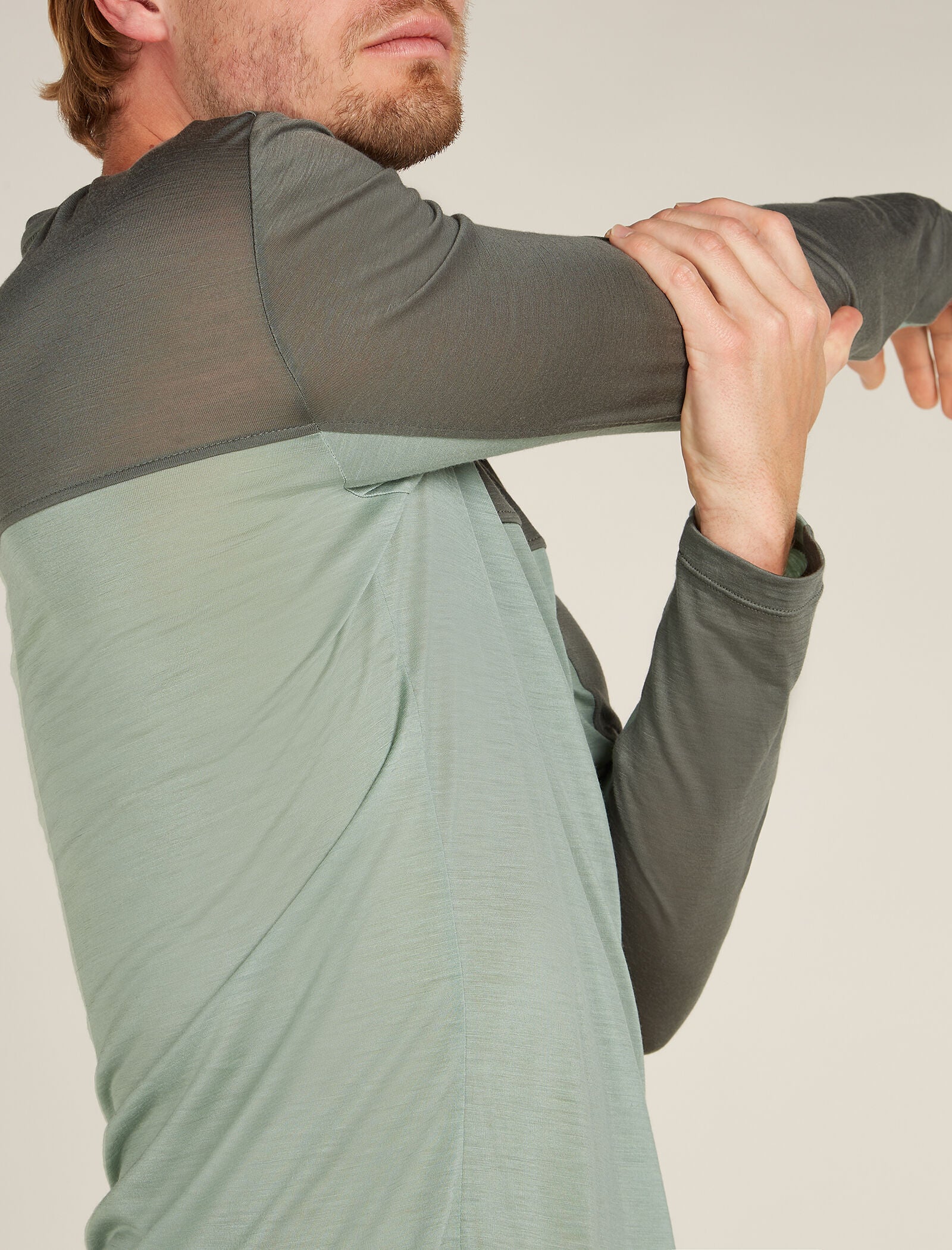 Men's Merino Blend 125 Cool-Lite™ Sphere Long Sleeve T-Shirt Colour Block - Image 5