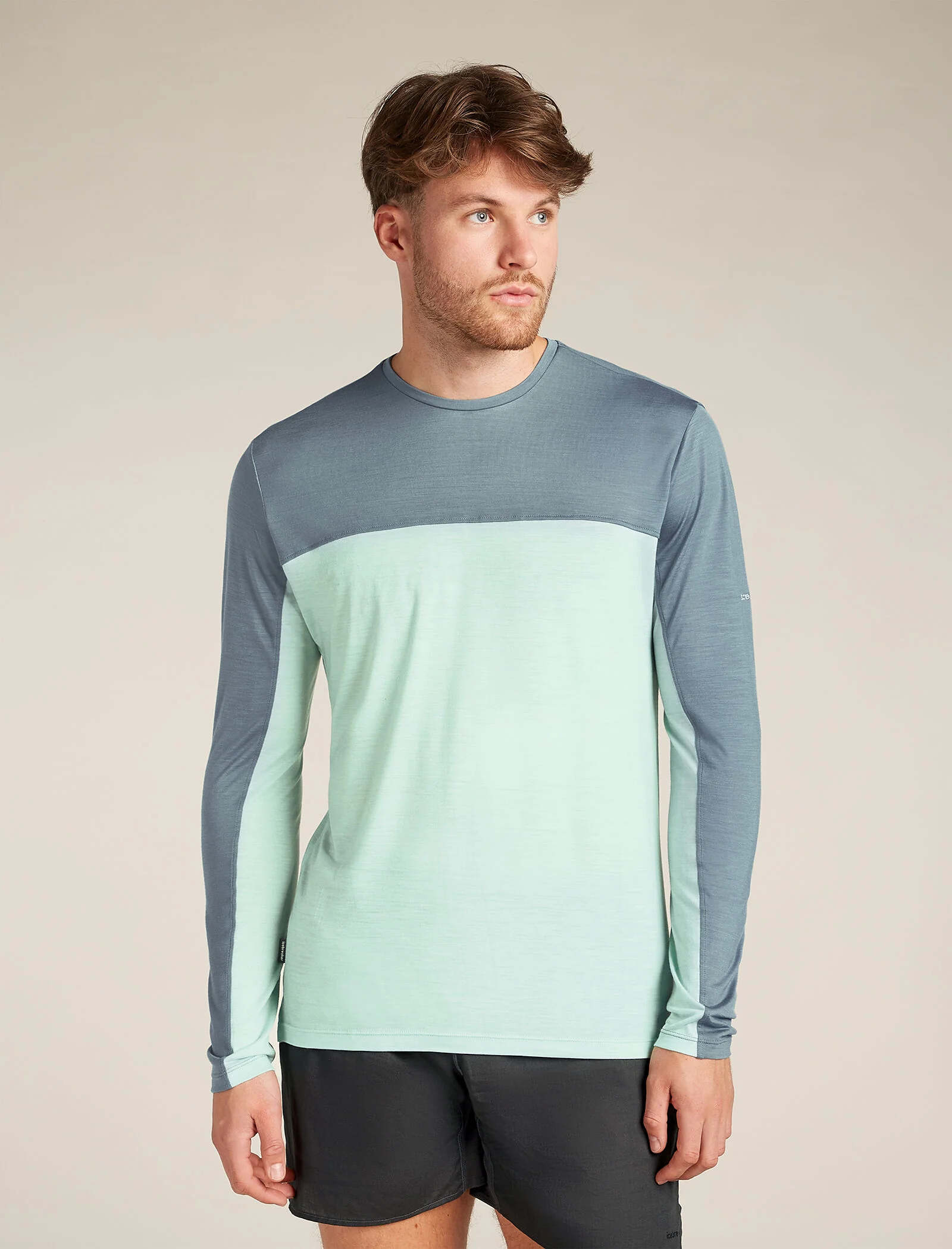 Men's Merino Blend 125 Cool-Lite⢠Sphere Long Sleeve T-Shirt Colour Block