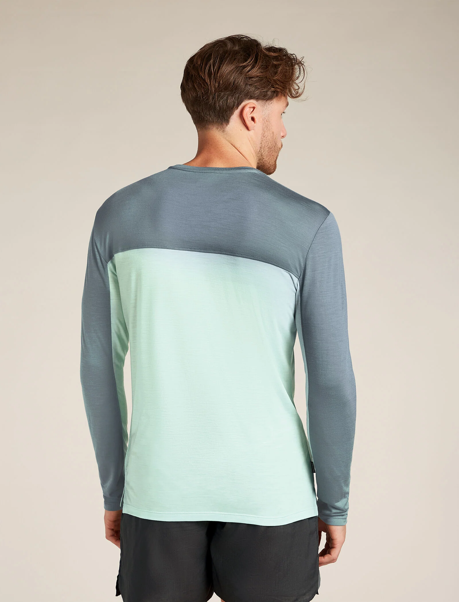 Men's Merino Blend 125 Cool-Lite⢠Sphere Long Sleeve T-Shirt Colour Block - Image 2