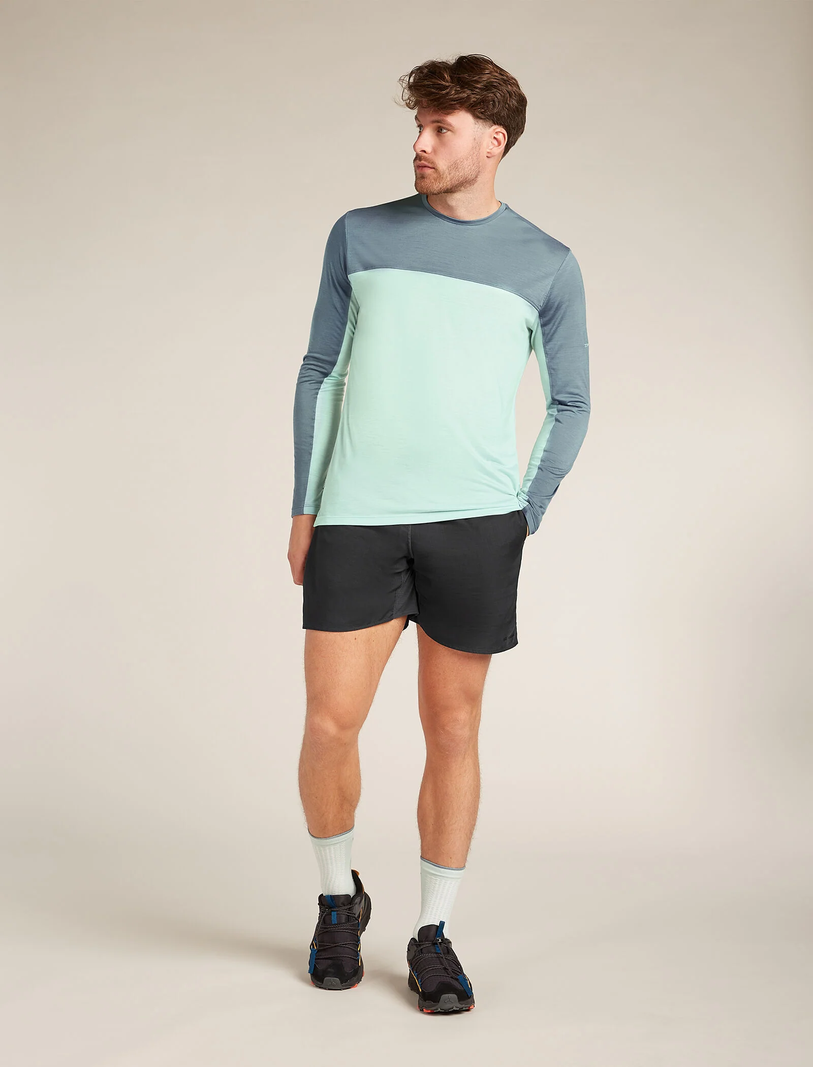 Men's Merino Blend 125 Cool-Lite⢠Sphere Long Sleeve T-Shirt Colour Block - Image 3