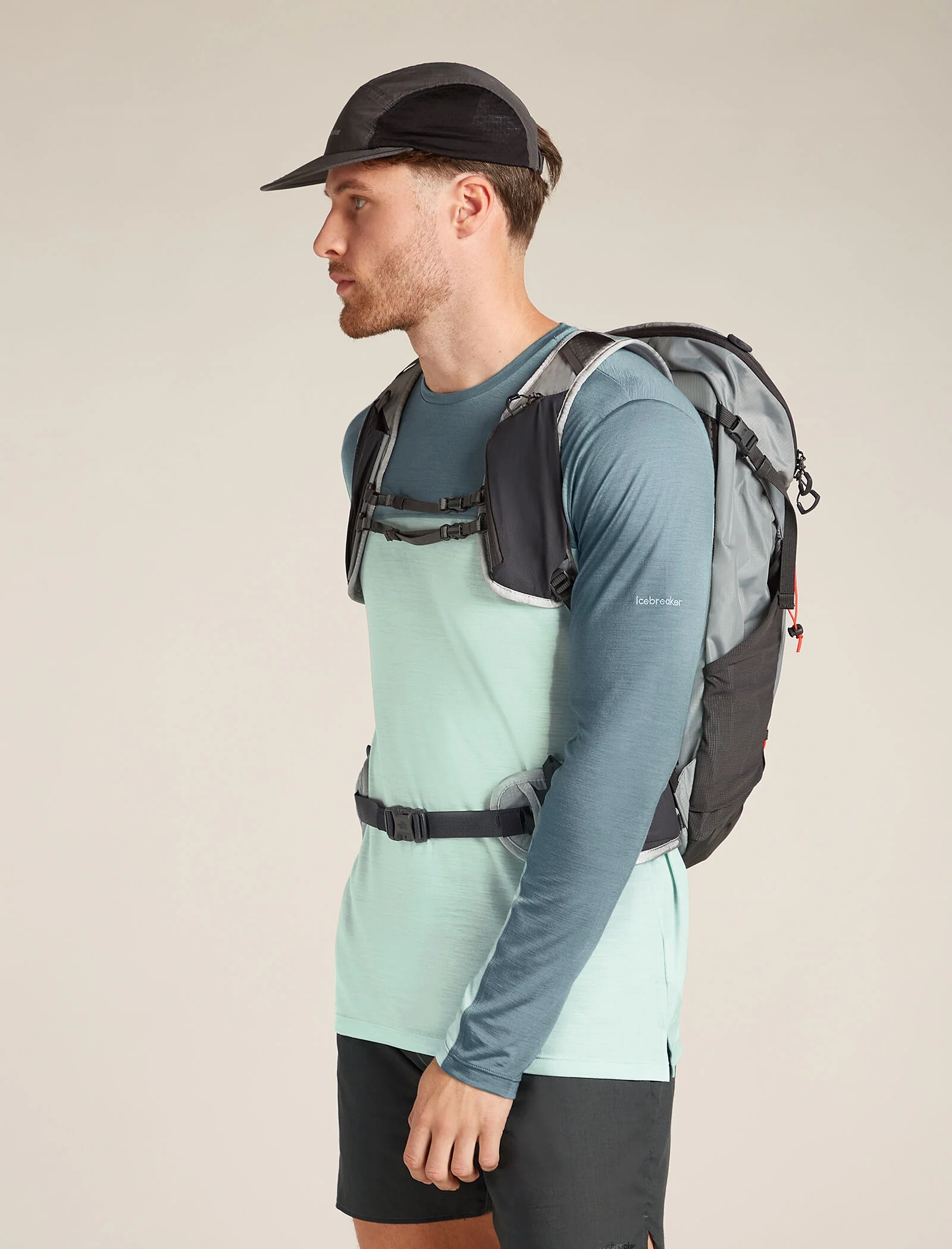 Men's Merino Blend 125 Cool-Lite⢠Sphere Long Sleeve T-Shirt Colour Block - Image 4