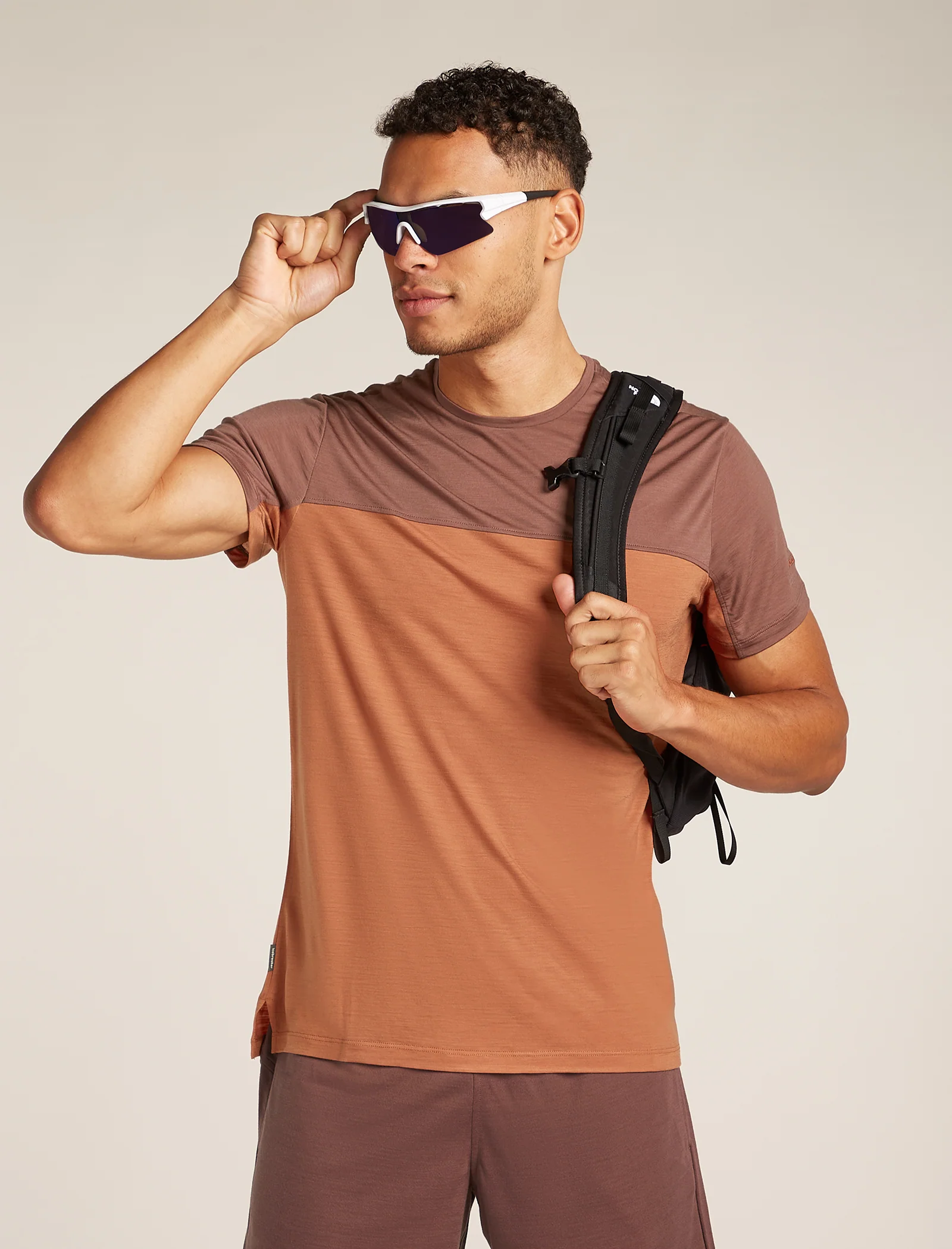 Men's Merino Blend 125 Cool-Lite™ Sphere Short Sleeve T-Shirt Colour Block - Image 4