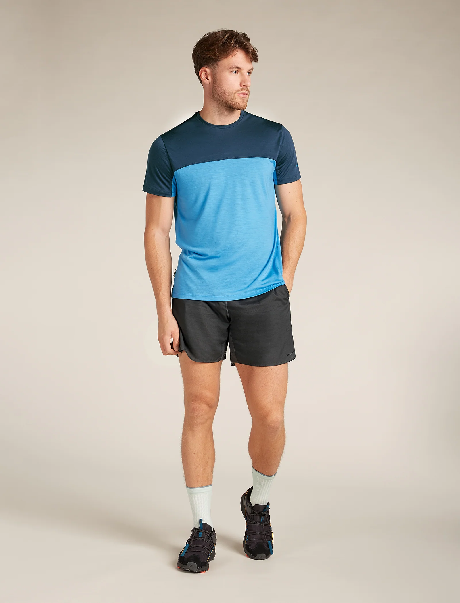 Men's Merino Blend 125 Cool-Lite™ Sphere Short Sleeve T-Shirt Colour Block - Image 3