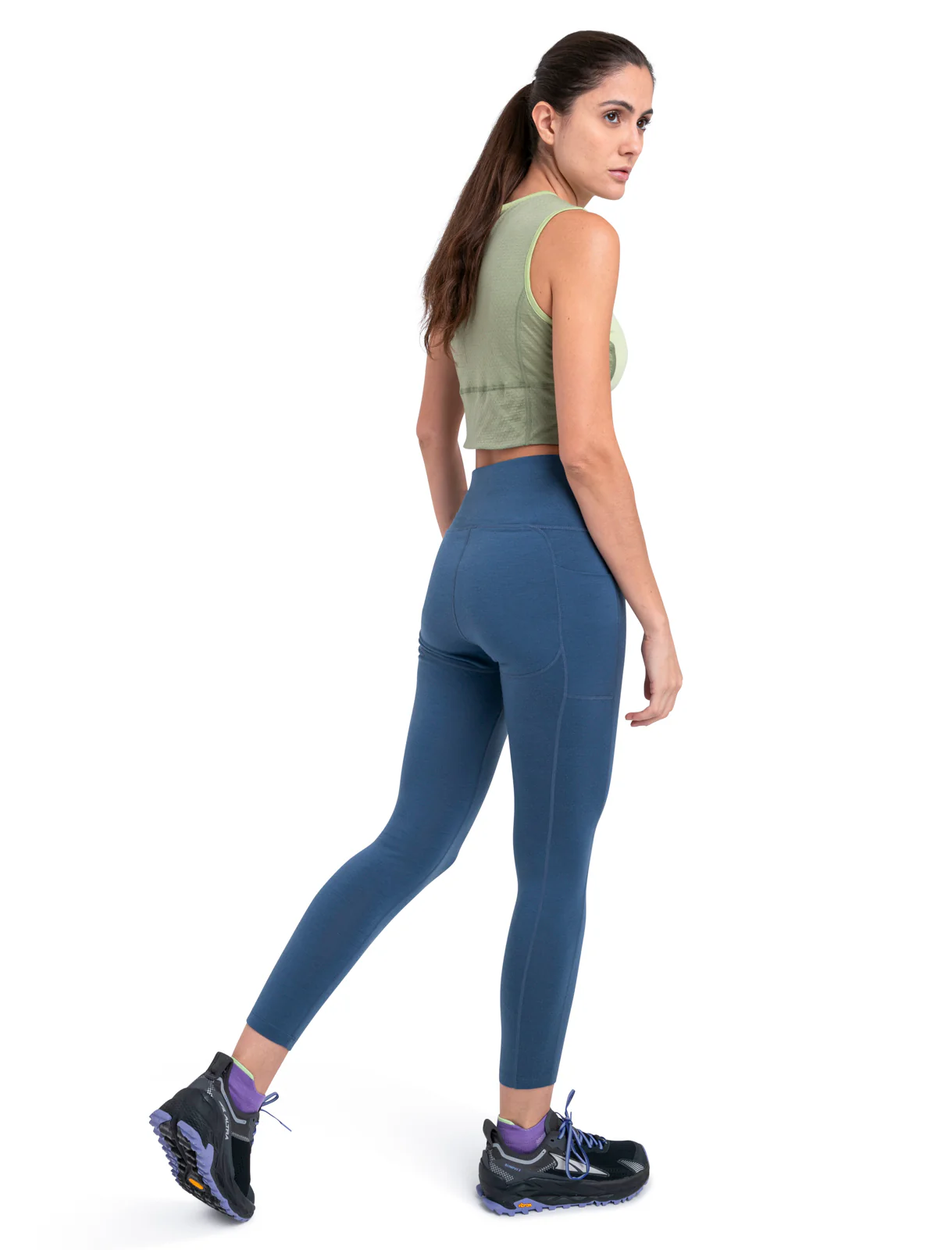 Women's Merino Blend 125 ZoneKnit™ Energy Wind Cropped Bra-Tank - Image 5
