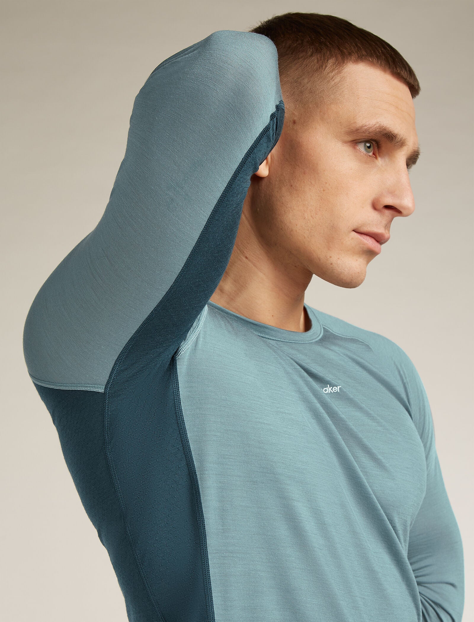 Men's Merino Blend 125 ZoneKnit™ Long Sleeve Crew Thermal Top - Image 6