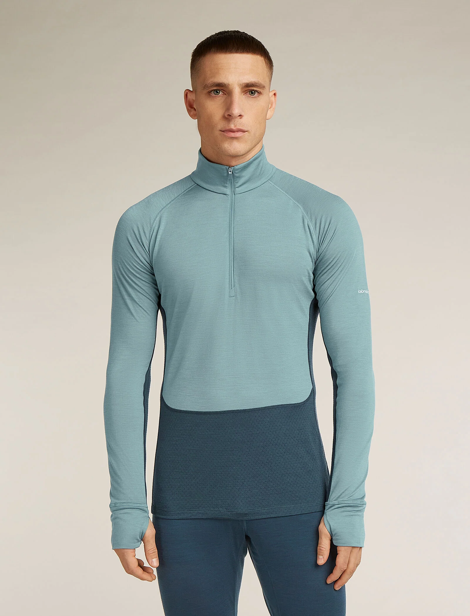 Men's Merino Blend 125 ZoneKnit⢠Long Sleeve Half Zip Thermal Top