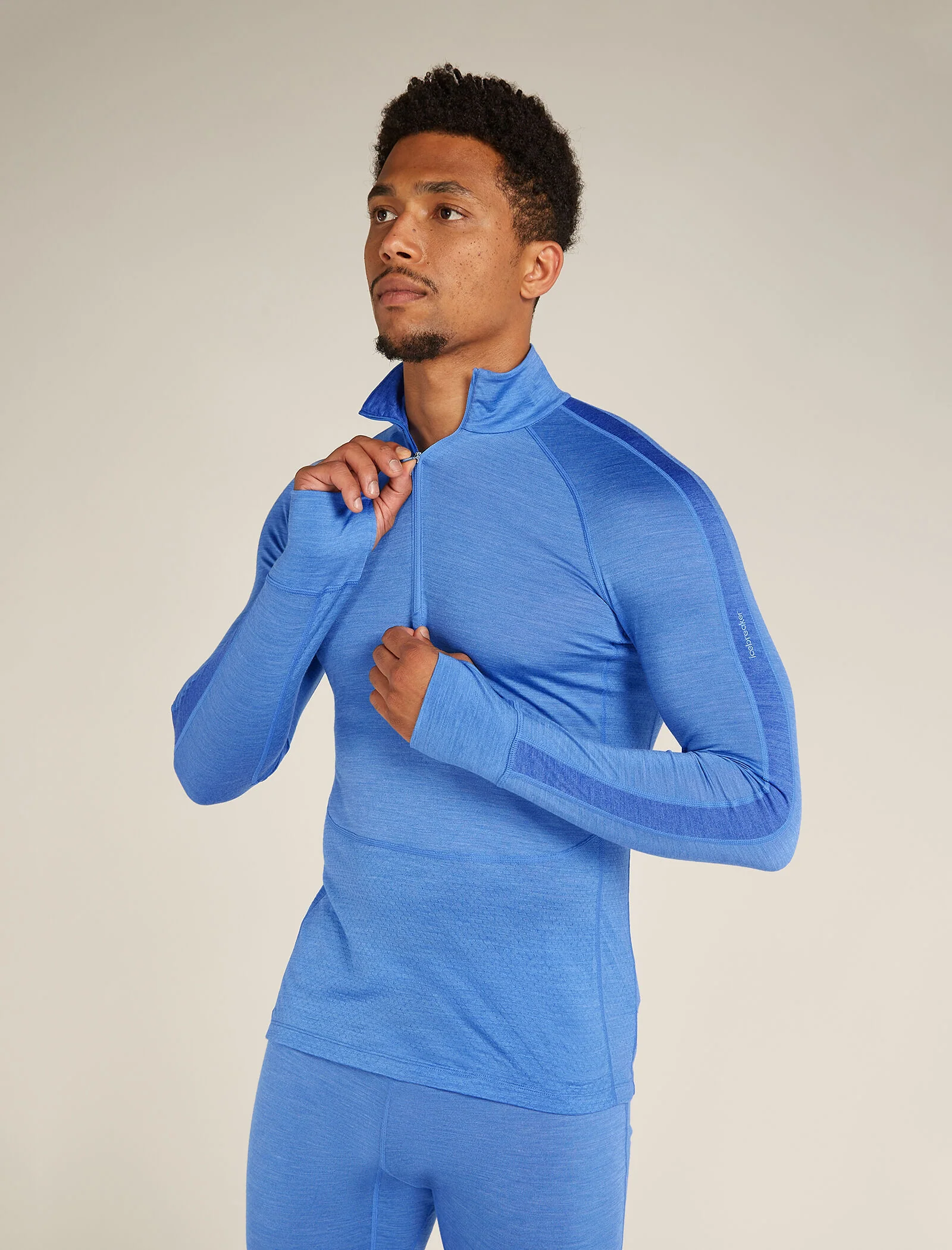 Men's Merino Blend 125 ZoneKnit™ Long Sleeve Half Zip Thermal Top