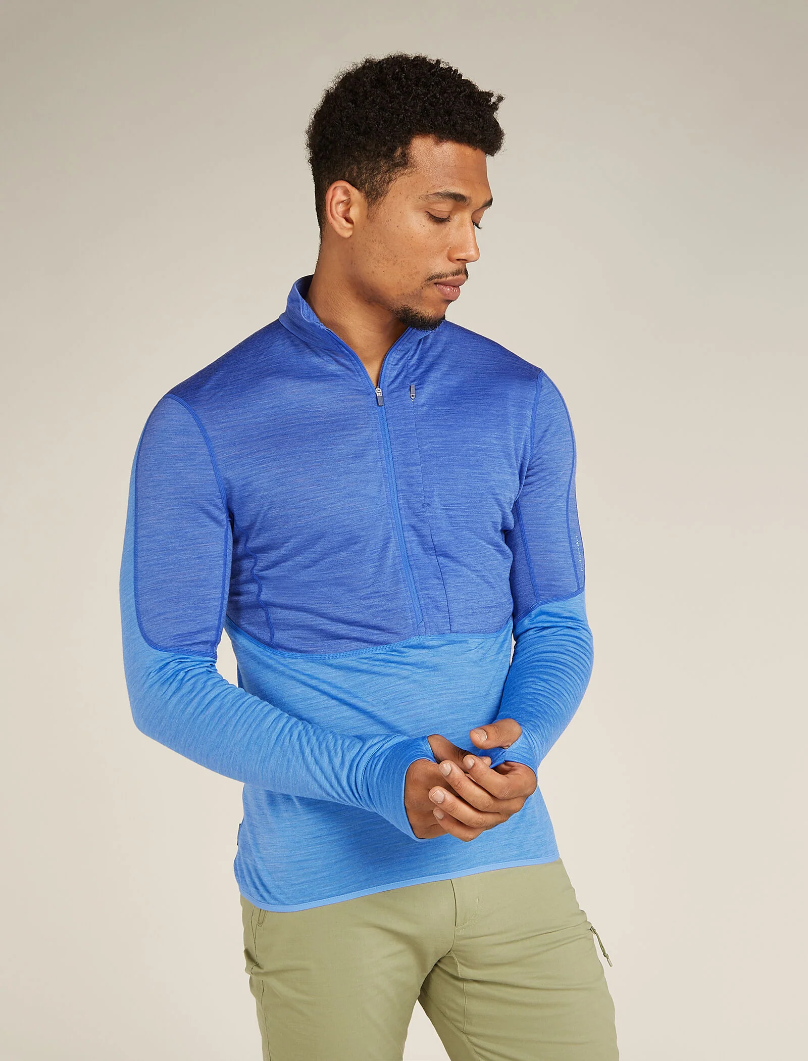 Men's Merino Blend 200 Realfleece™ Descender Long Sleeve Half Zip Top