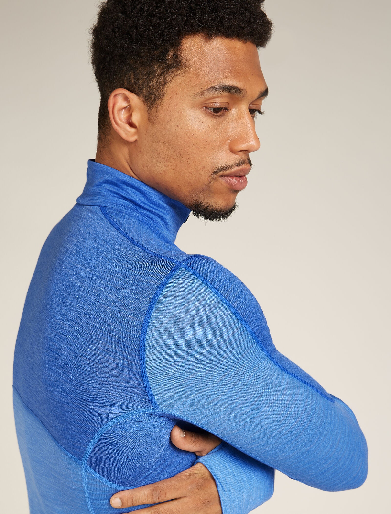 Men's Merino Blend 200 Realfleece™ Descender Long Sleeve Half Zip Top - Image 7