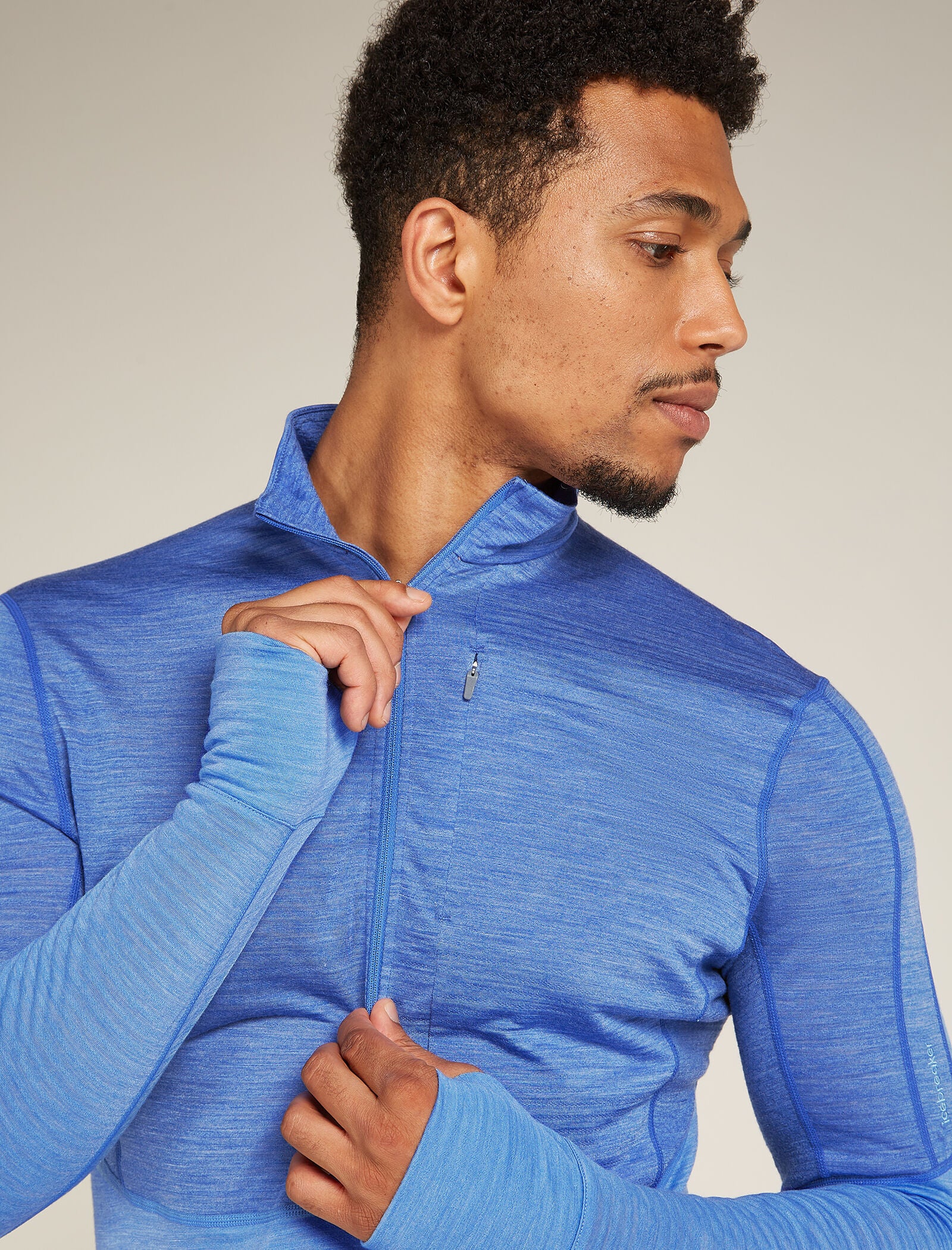 Men's Merino Blend 200 Realfleece™ Descender Long Sleeve Half Zip Top - Image 8