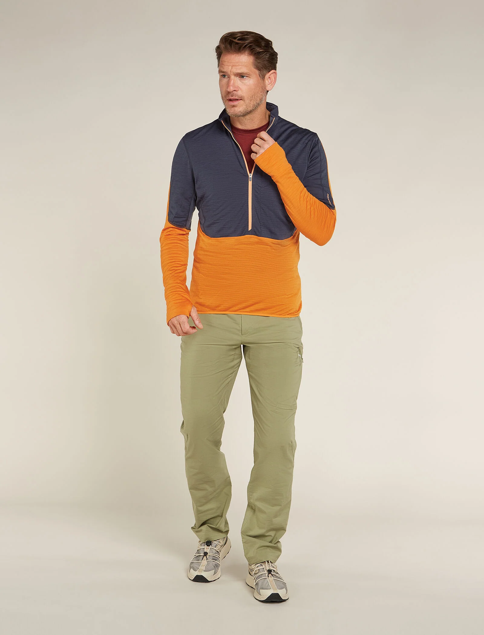Men's Merino Blend 200 Realfleece™ Descender Long Sleeve Half Zip Top - Image 3