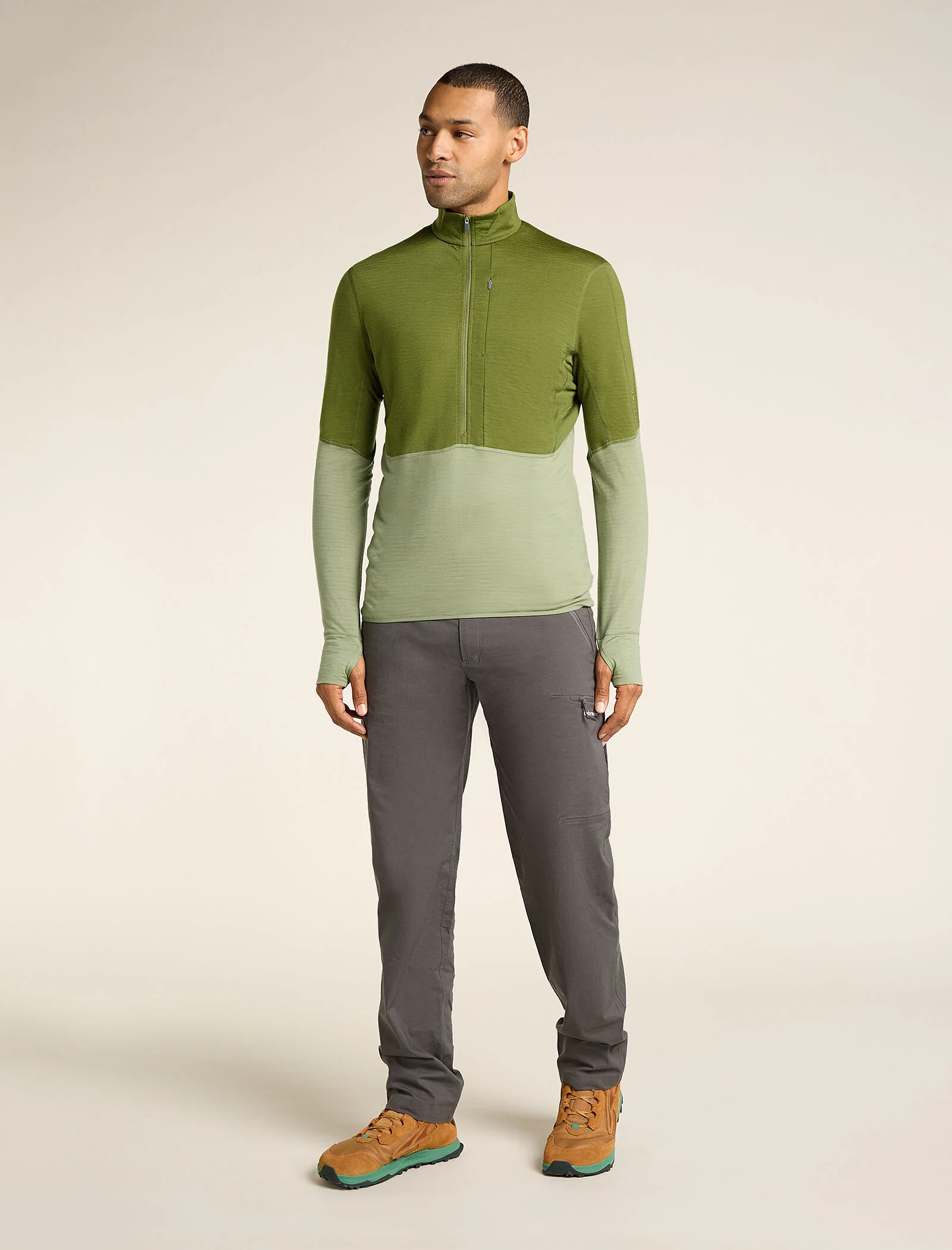 Men's Merino Blend 200 Realfleece™ Descender Long Sleeve Half Zip Top - Image 3