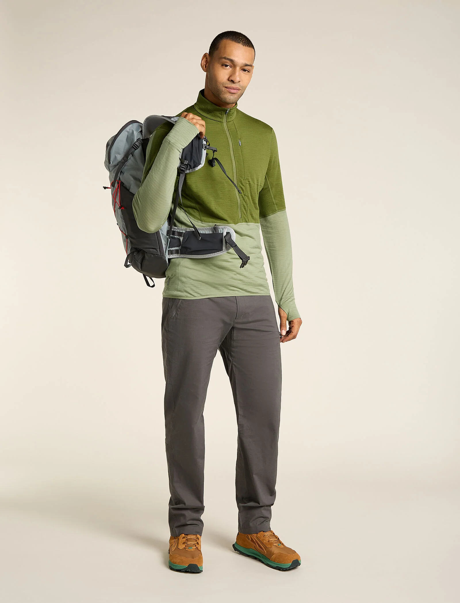 Men's Merino Blend 200 Realfleece™ Descender Long Sleeve Half Zip Top - Image 4