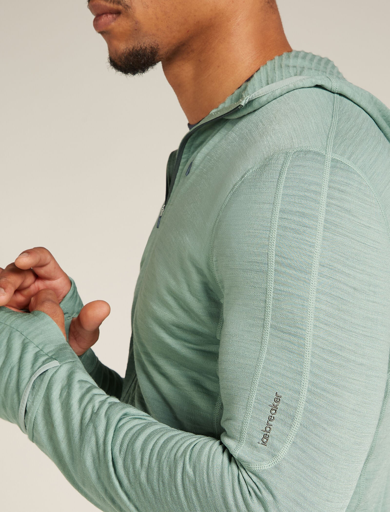 Men's Merino Blend 200 Realfleece™ Descender Long Sleeve Zip Hoodie - Image 5